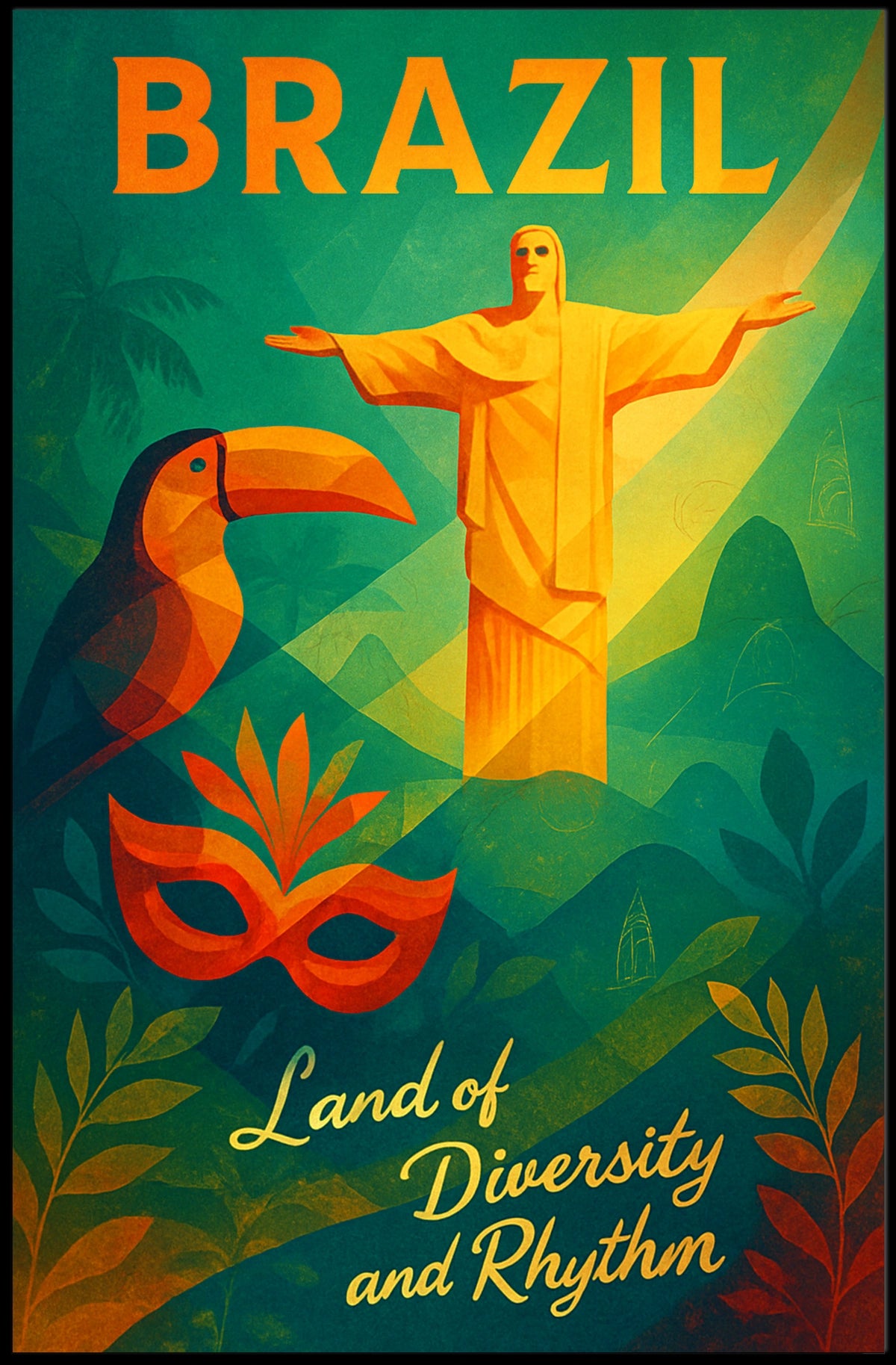 Brazil Land Of Diversity And Rhythm Poster