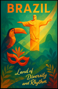 Brazil Land Of Diversity And Rhythm Poster