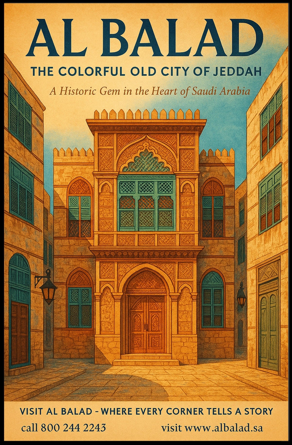 Al Balad The Colorful Old City Of Poster