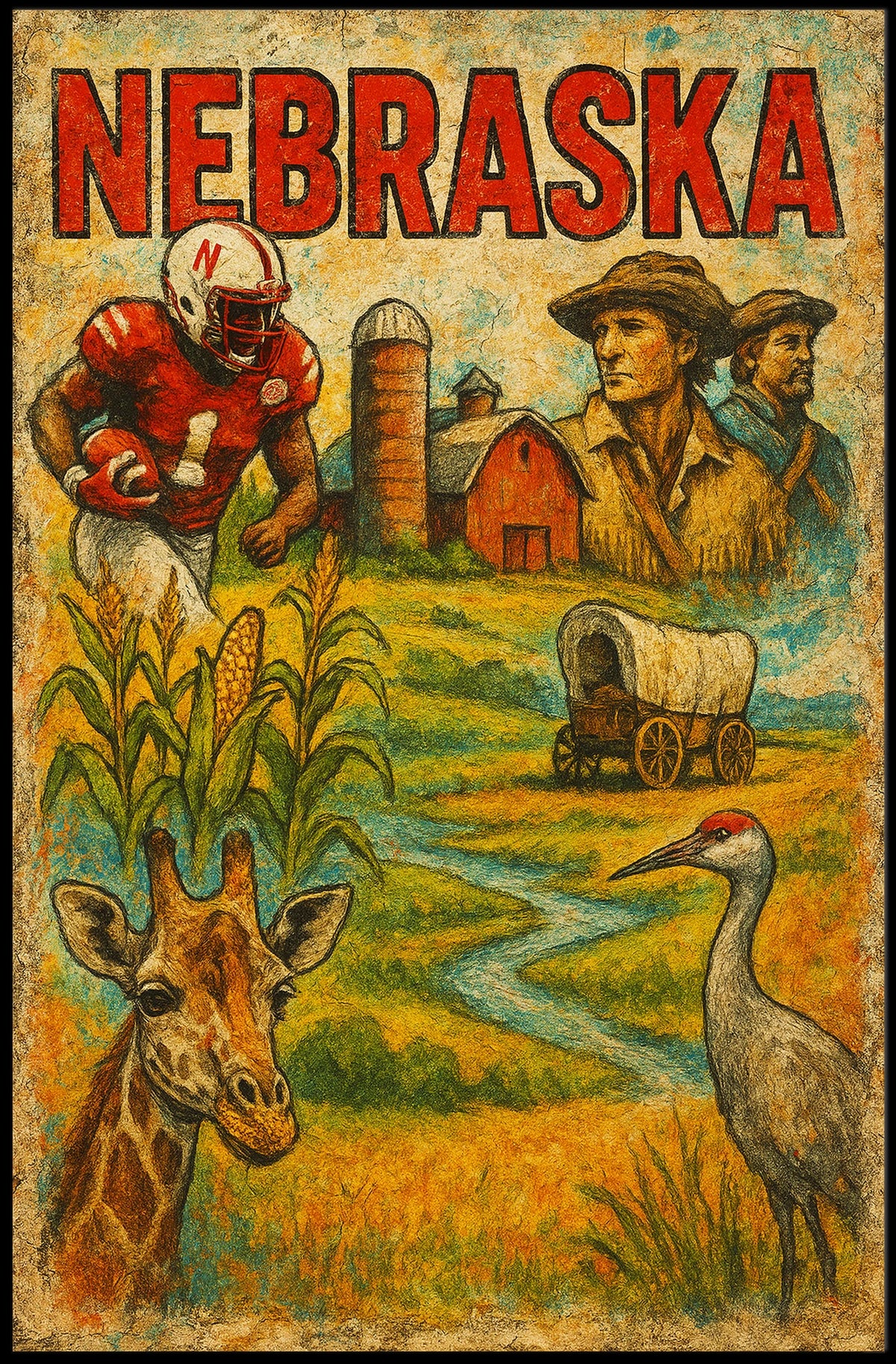 Nebraska A Journey Through Heritage Poster