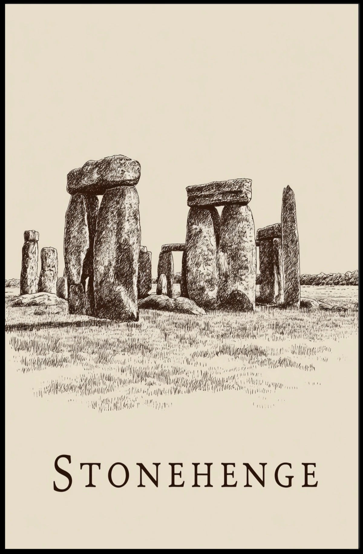 Stonehenge Illustration Poster