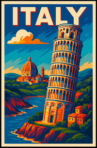 Vibrant Italy Travel Poster