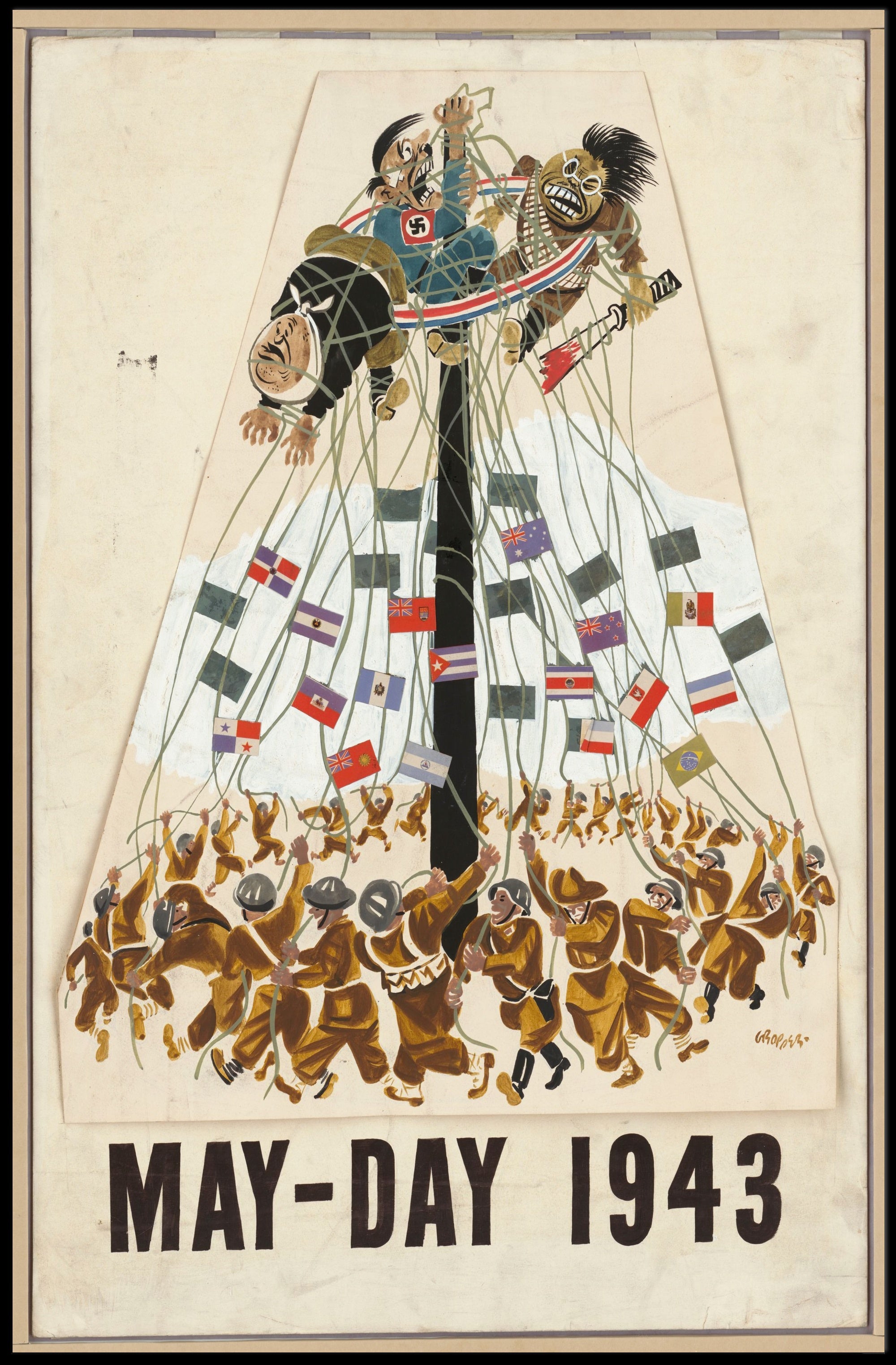 May-Day 1943 WWII Propaganda Poster