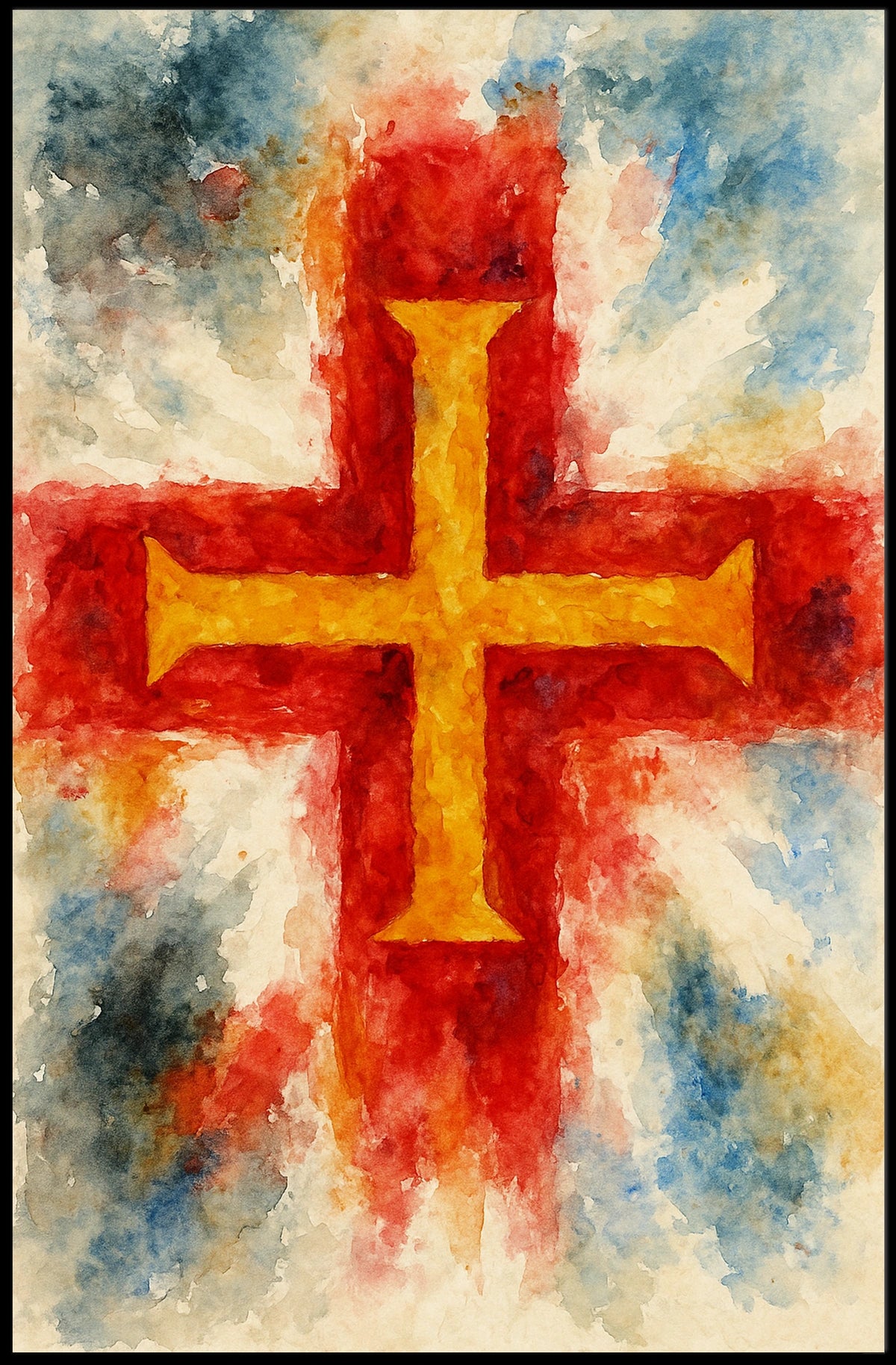 Vibrant Cross Poster