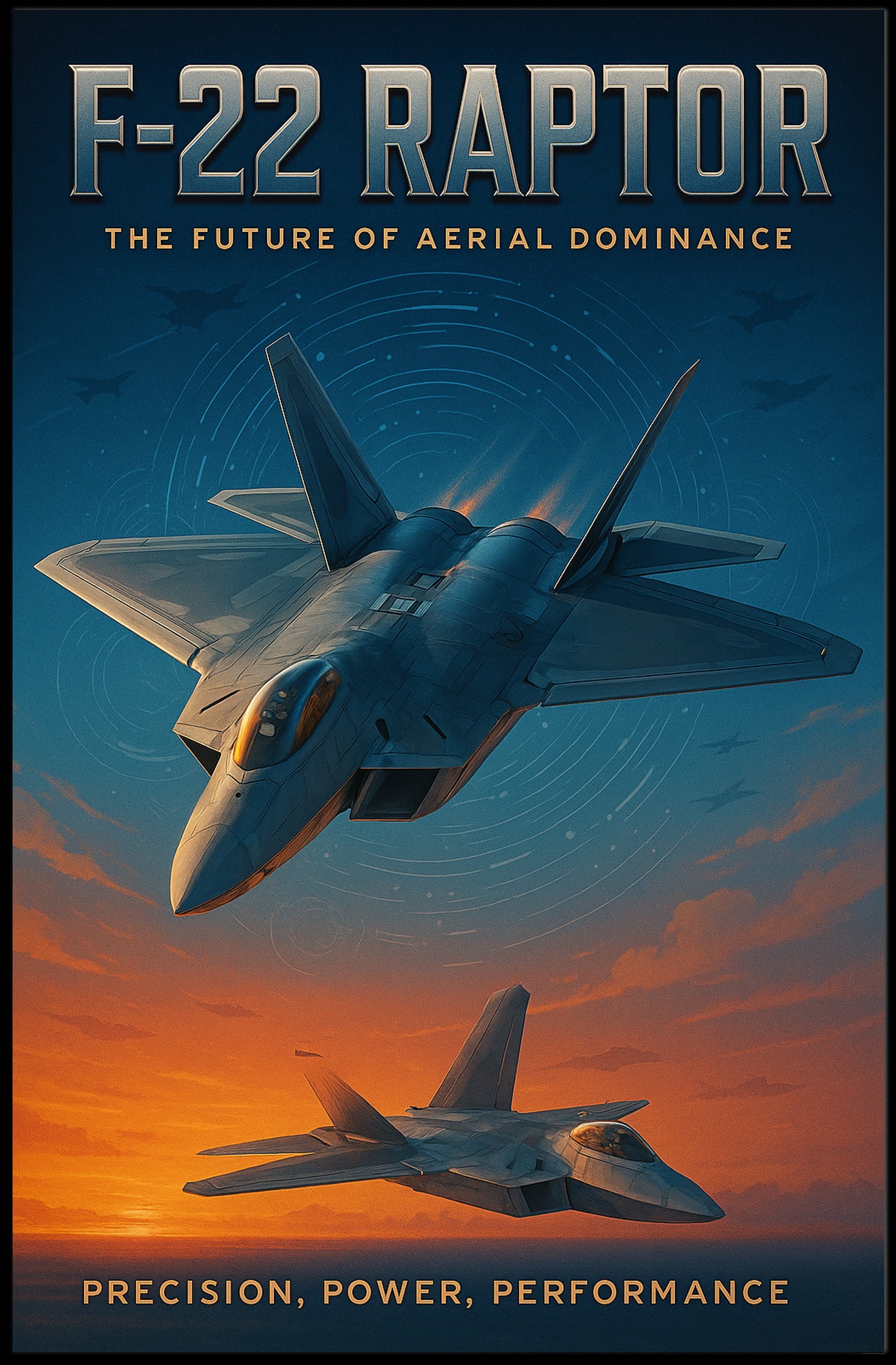 F-22 Raptor The Future of Aerial Dominance Poster PosterGoat