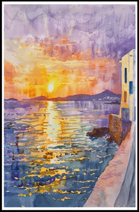 Sunset Over the Sea Poster PosterGoat