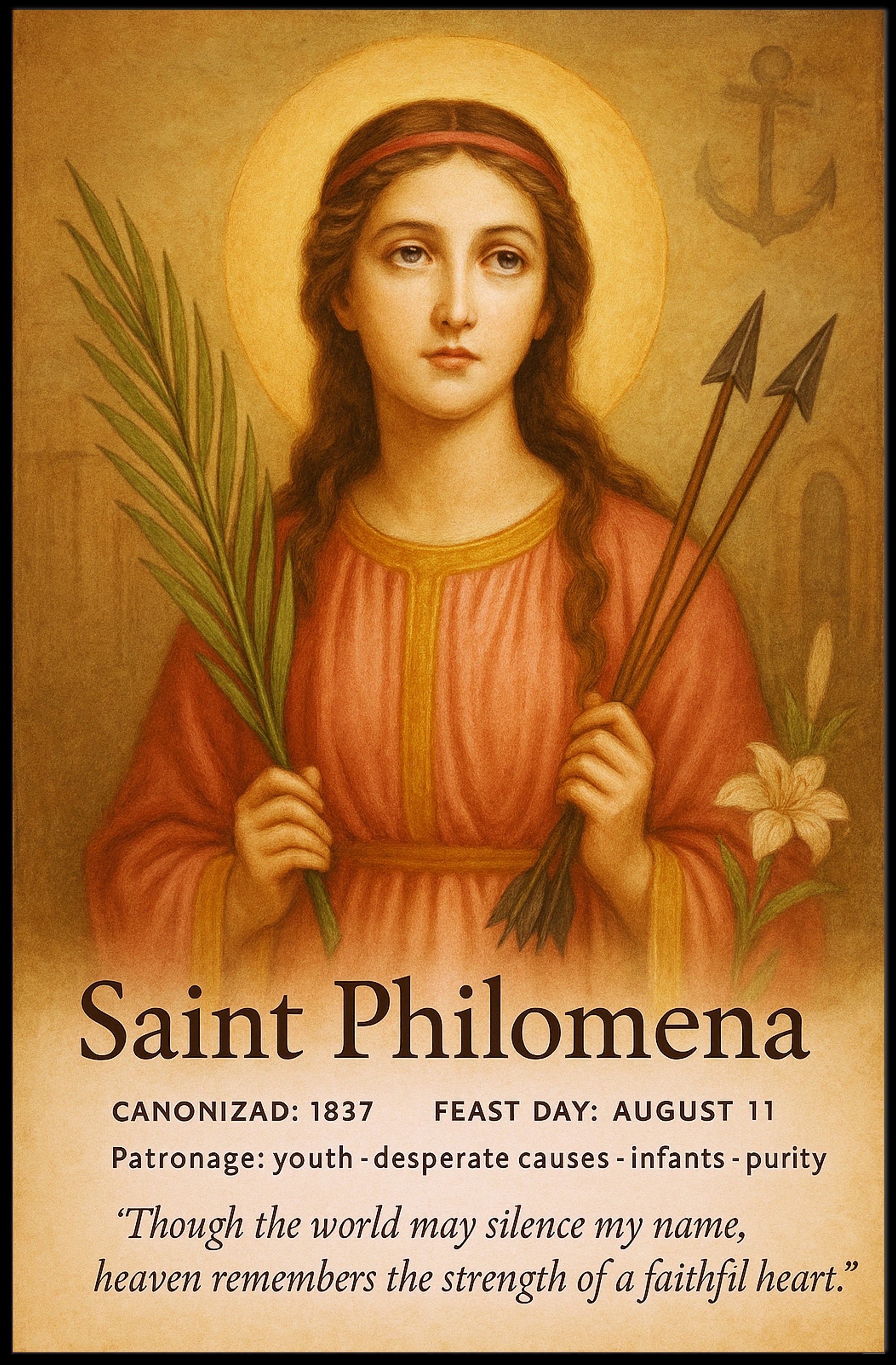 Saint Philomena Poster PosterGoat