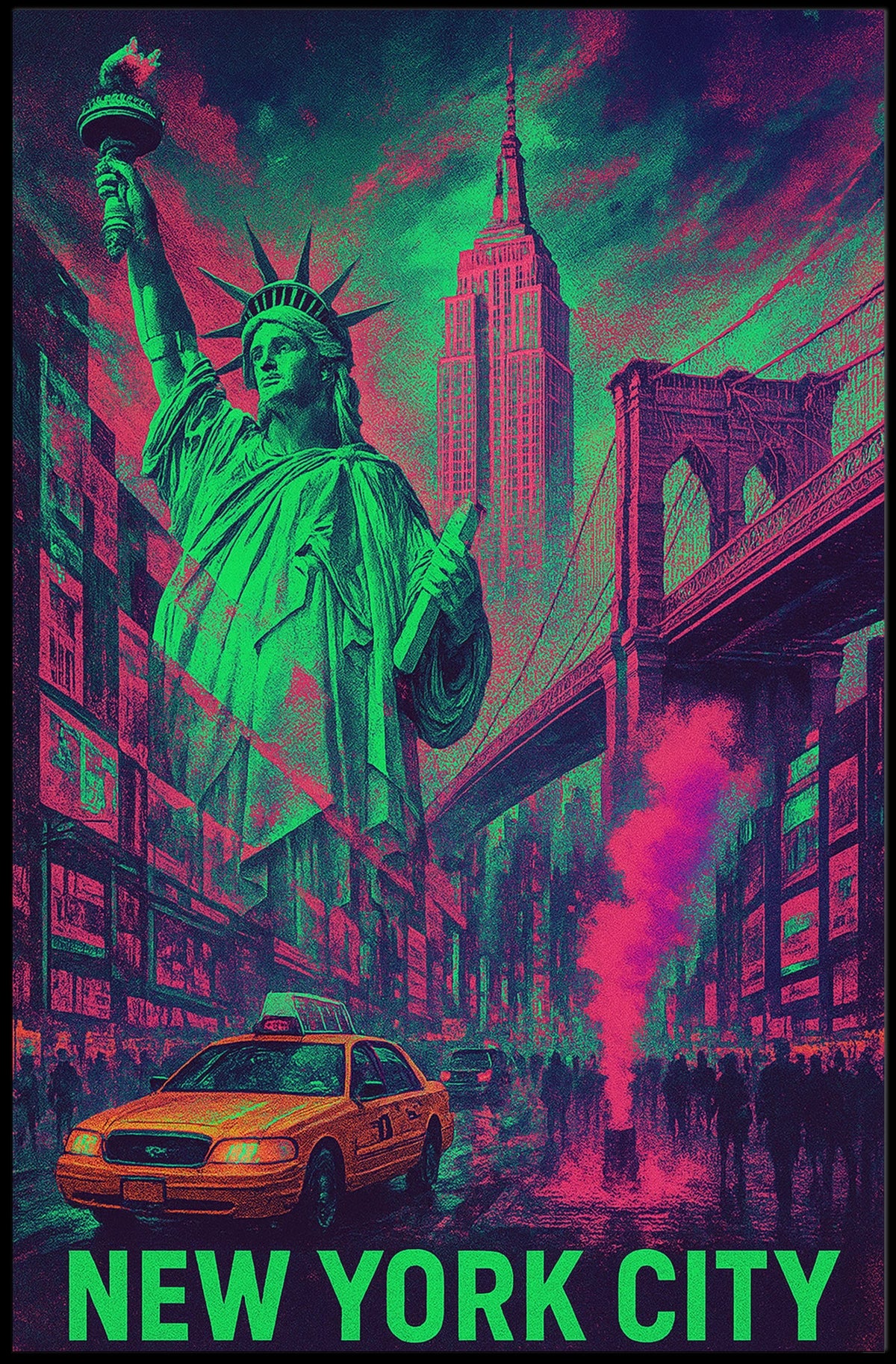 Neon New York City Poster