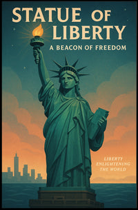 Statue Of Liberty Cultural Heritage Poster Vintage Wall Art