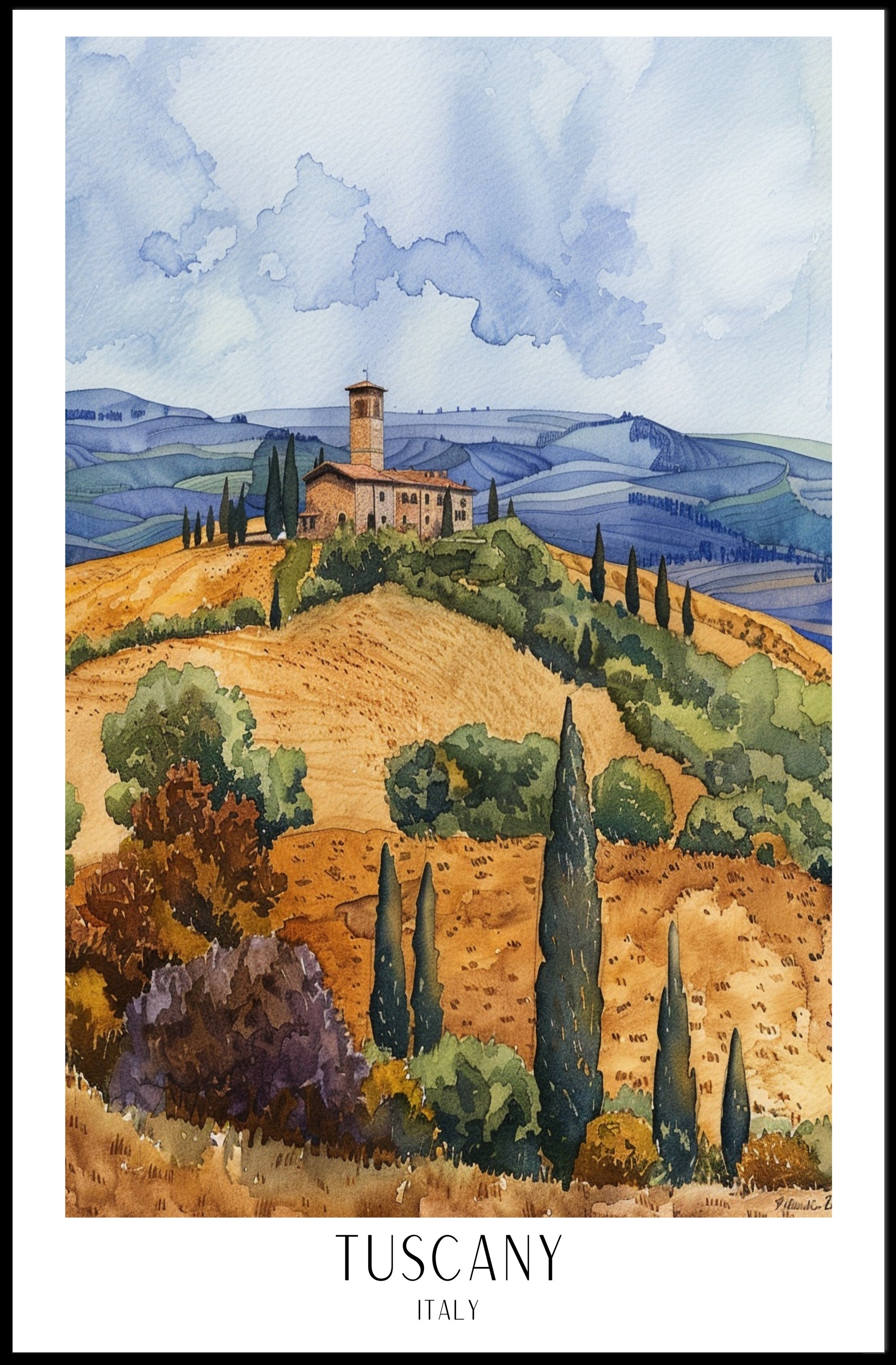 Tuscany Landscape Poster PosterGoat