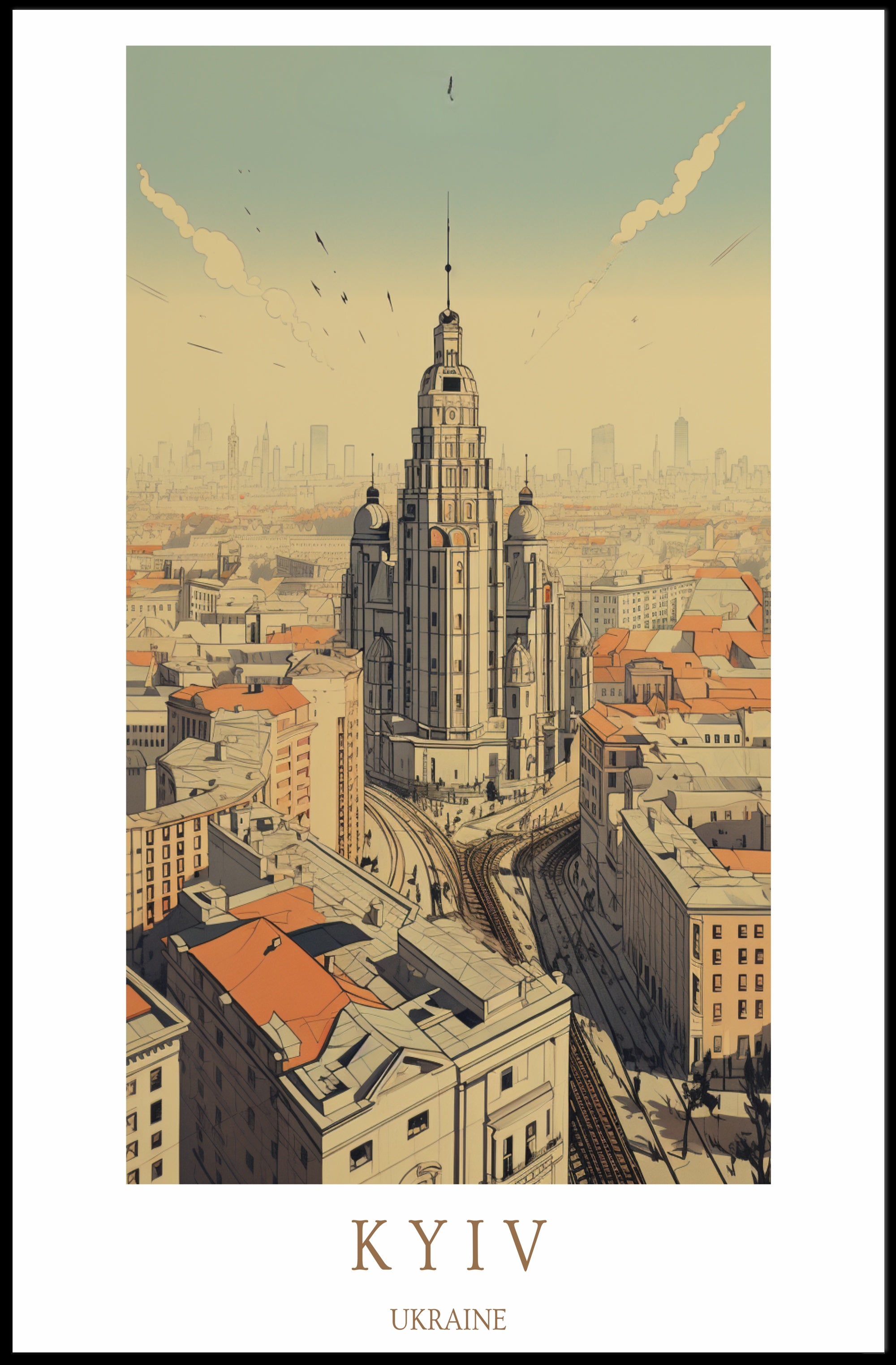 Kyiv Cityscape Poster PosterGoat