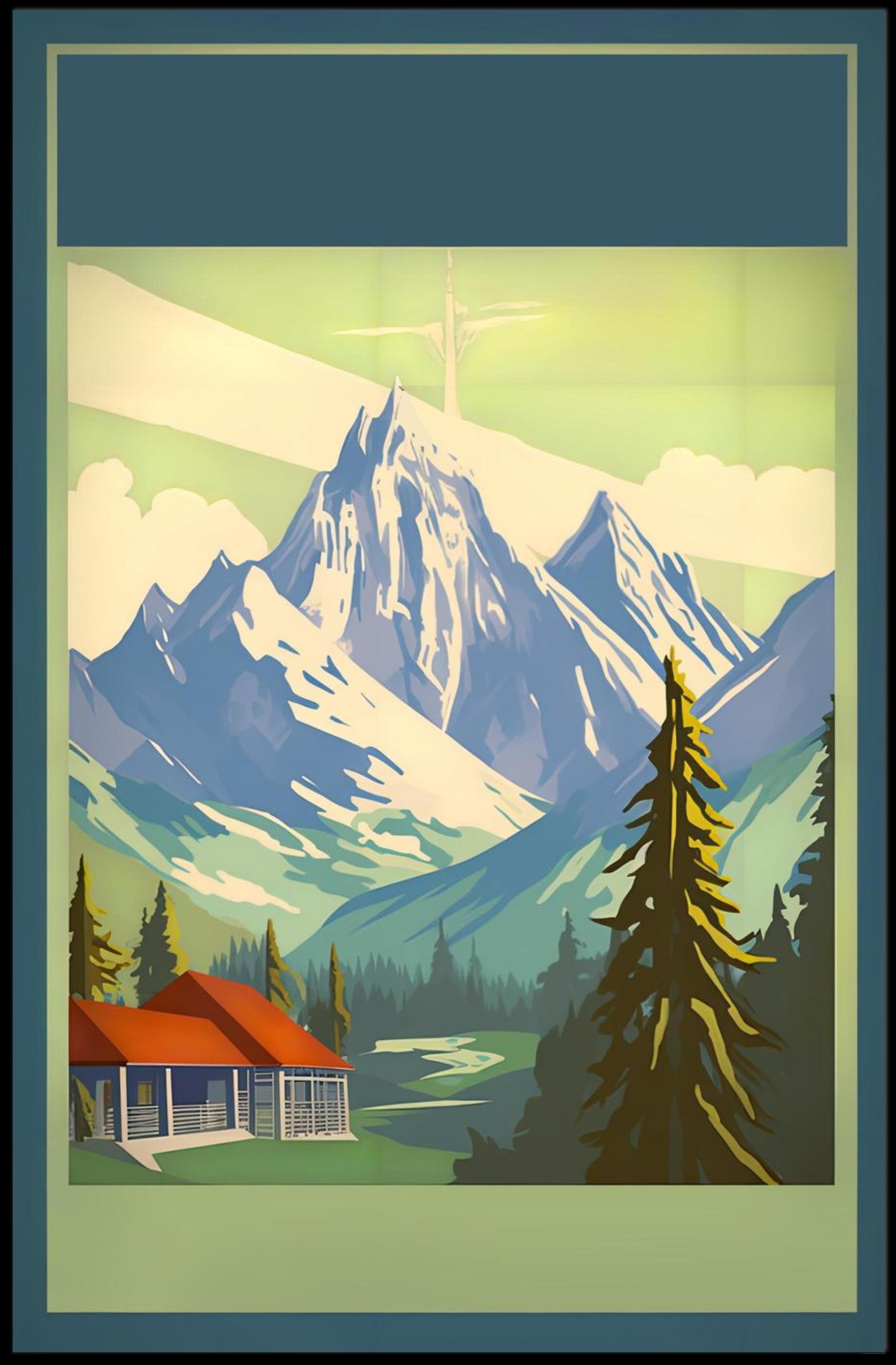 Majestic Mountain Retreat Poster