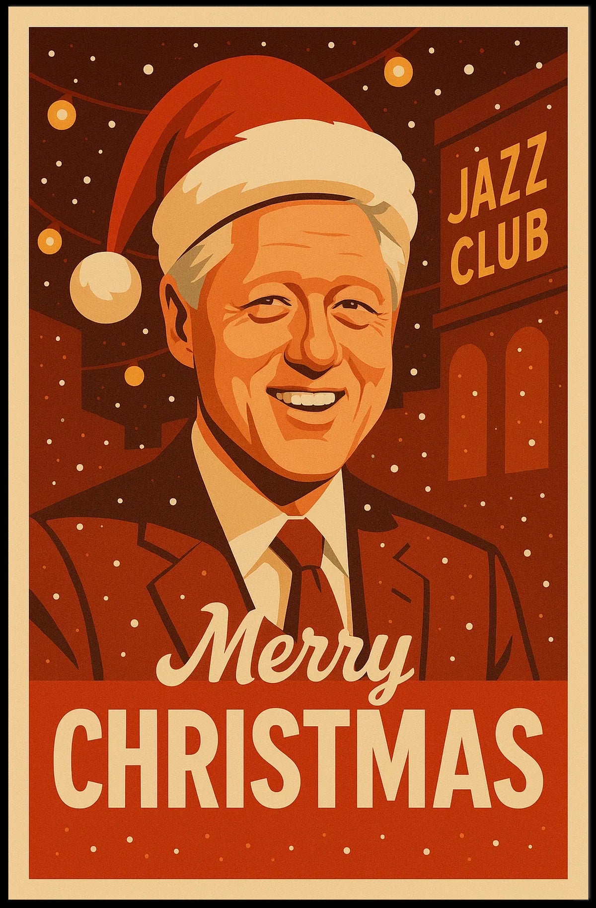 Merry Christmas at the Jazz Club Poster