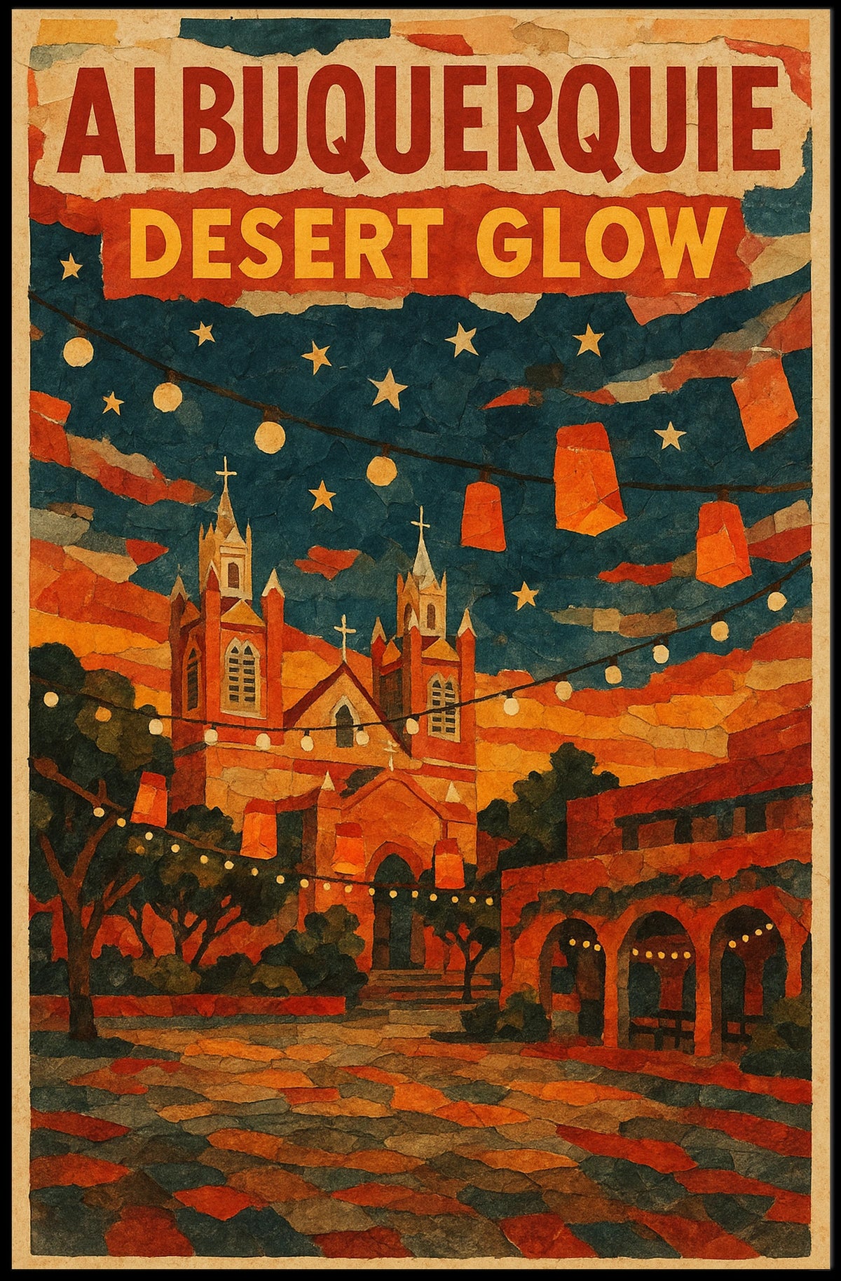 Albuquerque Desert Glow Poster