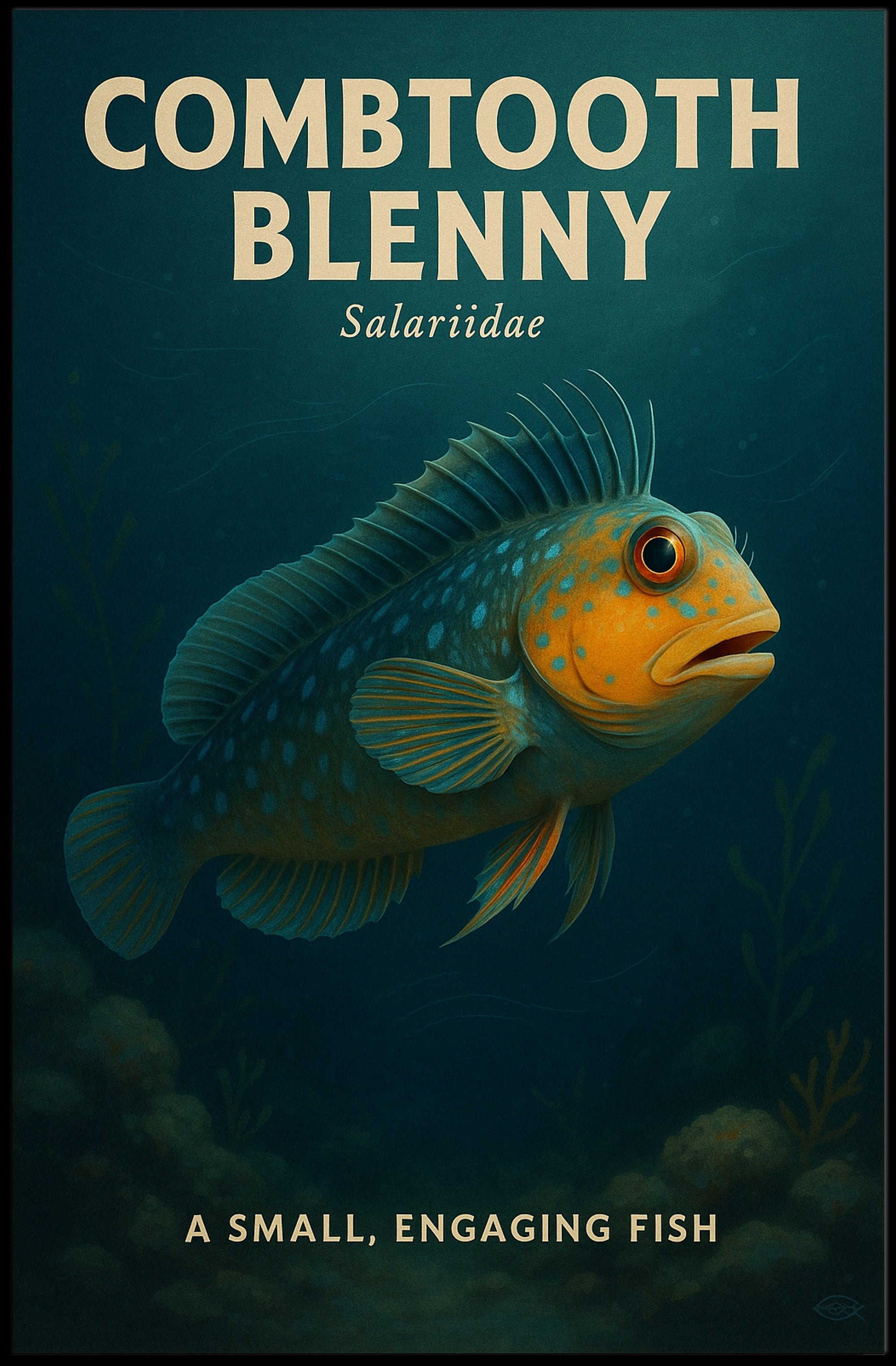Combtooth Blenny A Small, Engaging Fish Poster PosterGoat