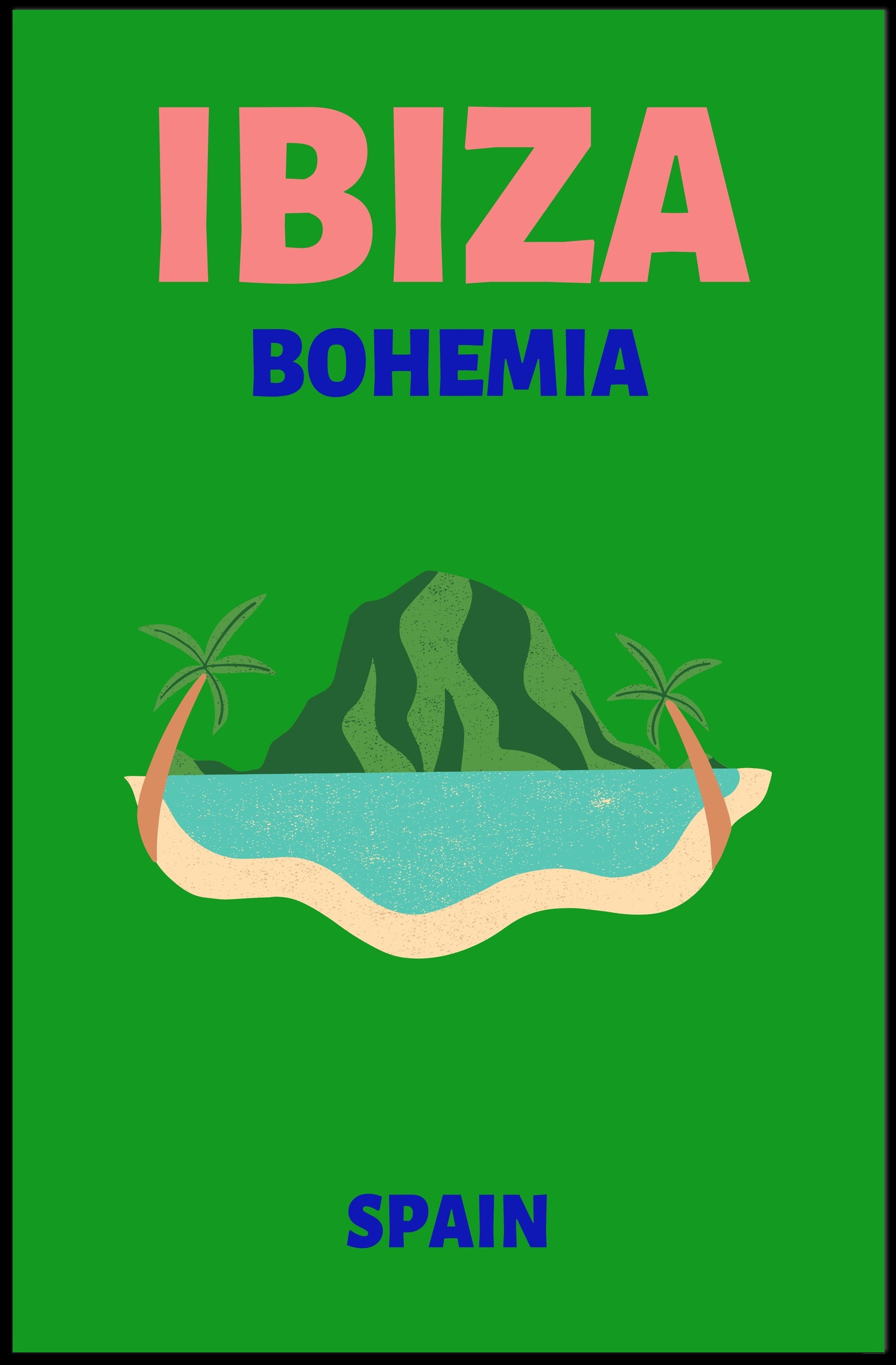 Ibiza Bohemian Paradise Island Travel Poster PosterGoat
