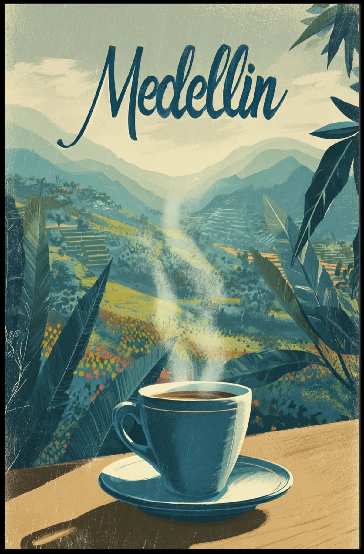 Medellin Coffee Experience Poster