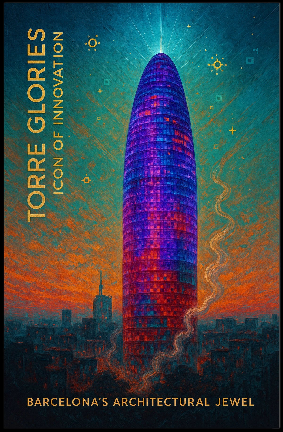 Torre Glories Icon of Innovation Poster