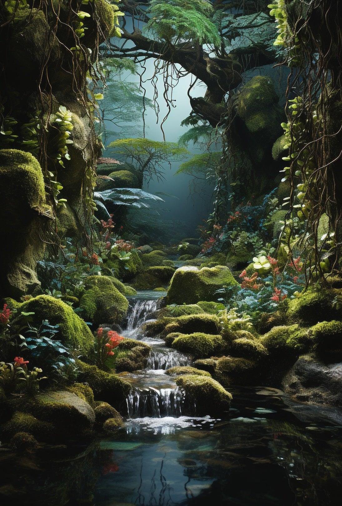 Enchanting Forest Fantasy Art National Park Poster