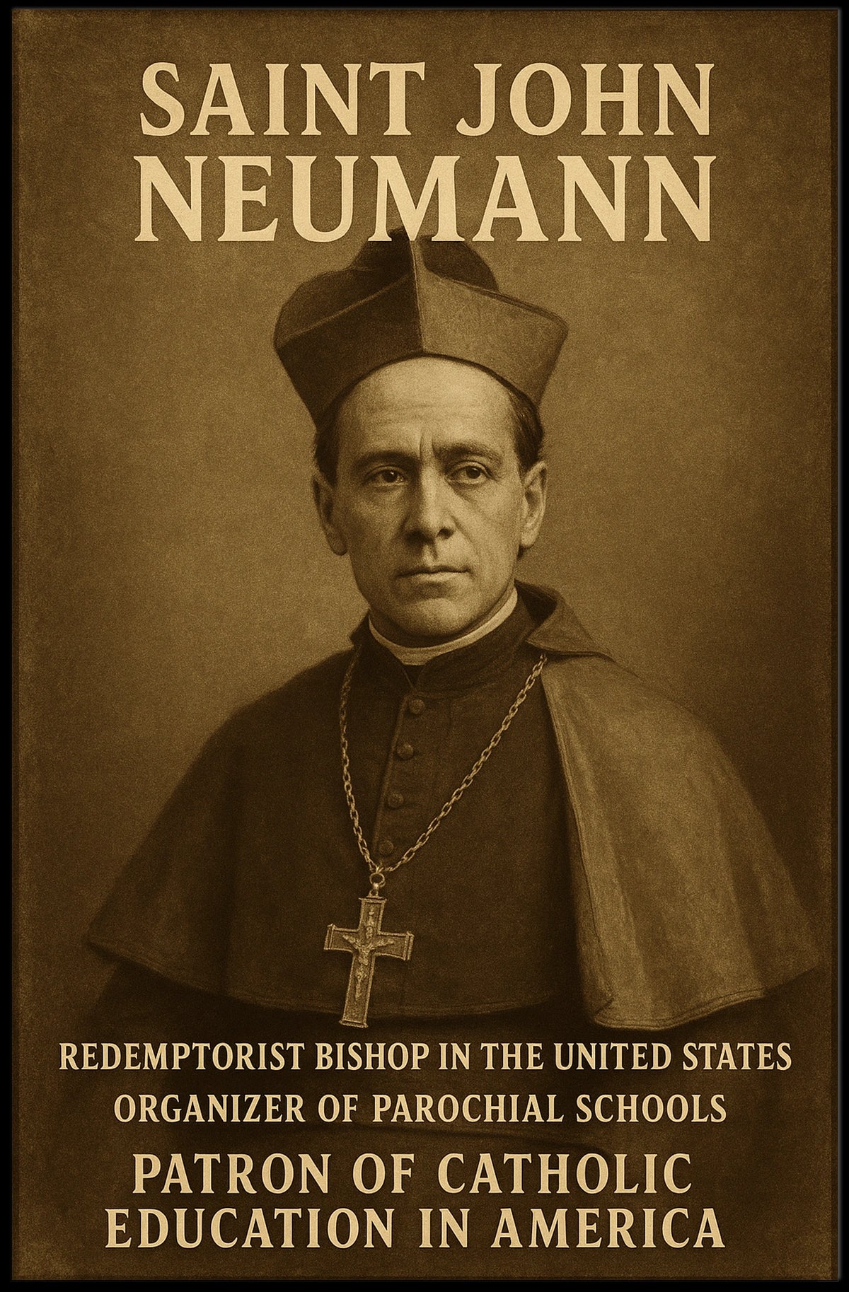 Saint John Neumann Patron Of Catholic Poster