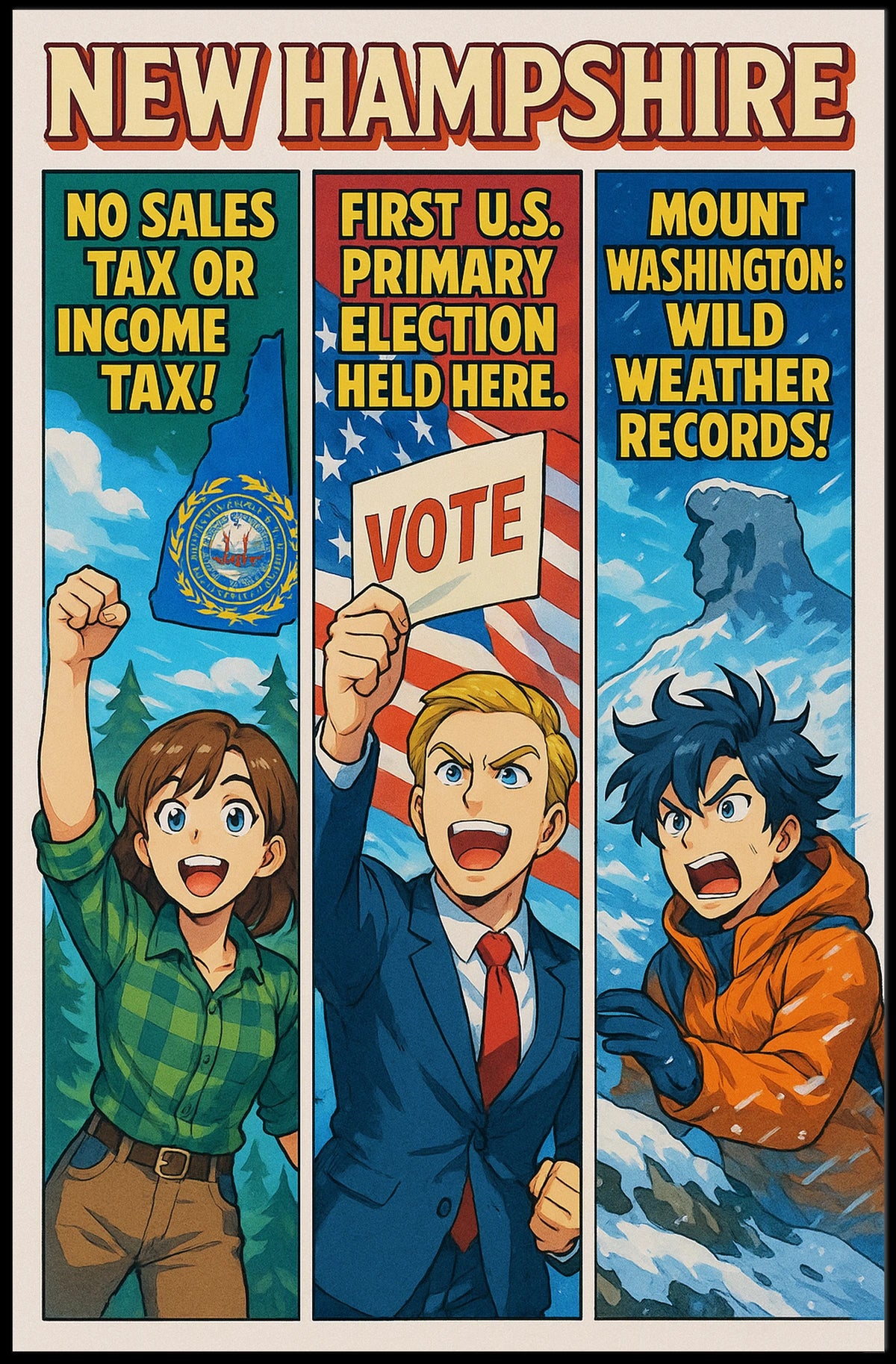 New Hampshire Highlights Poster