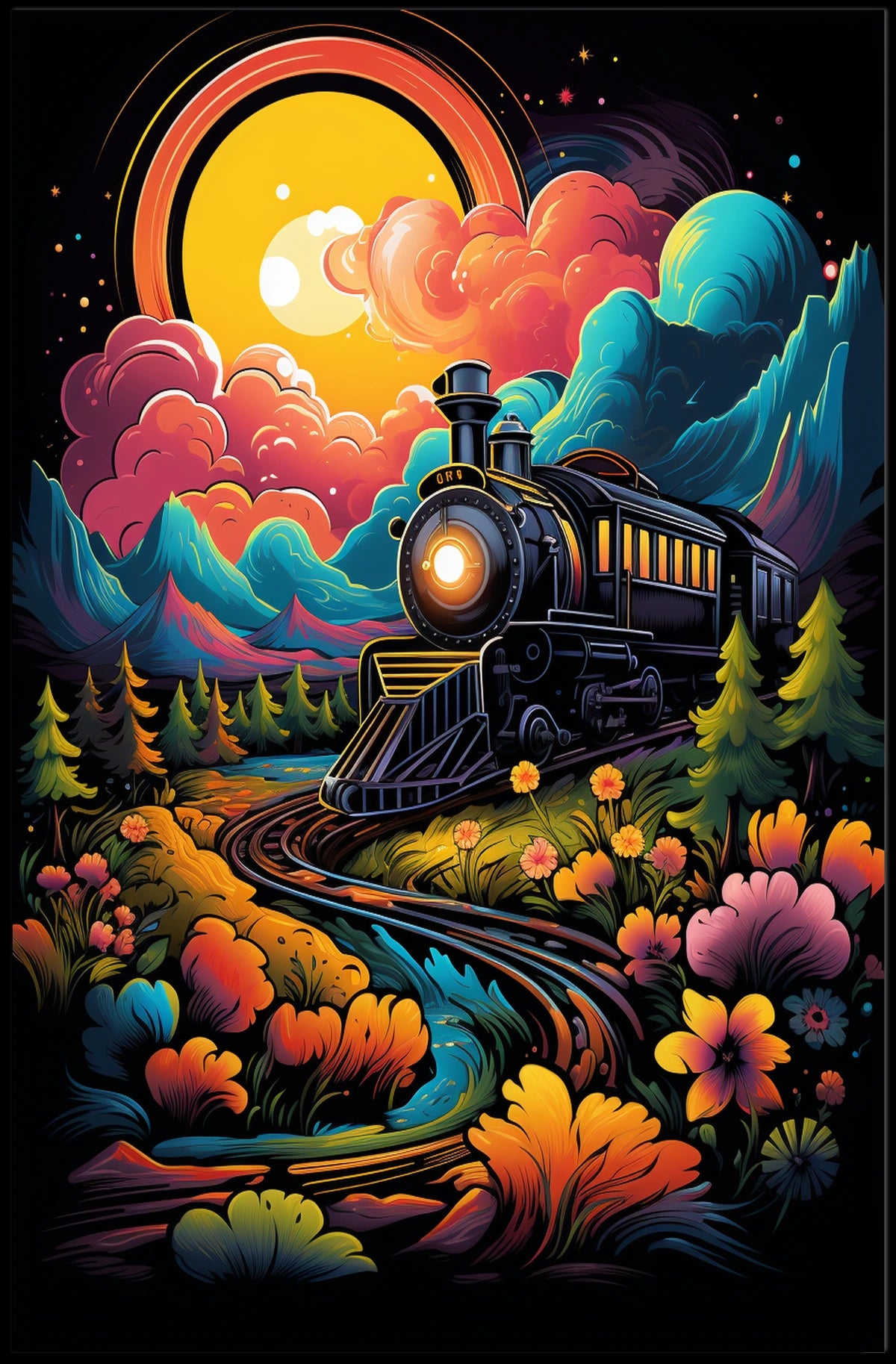 Dreamscape Locomotive Poster