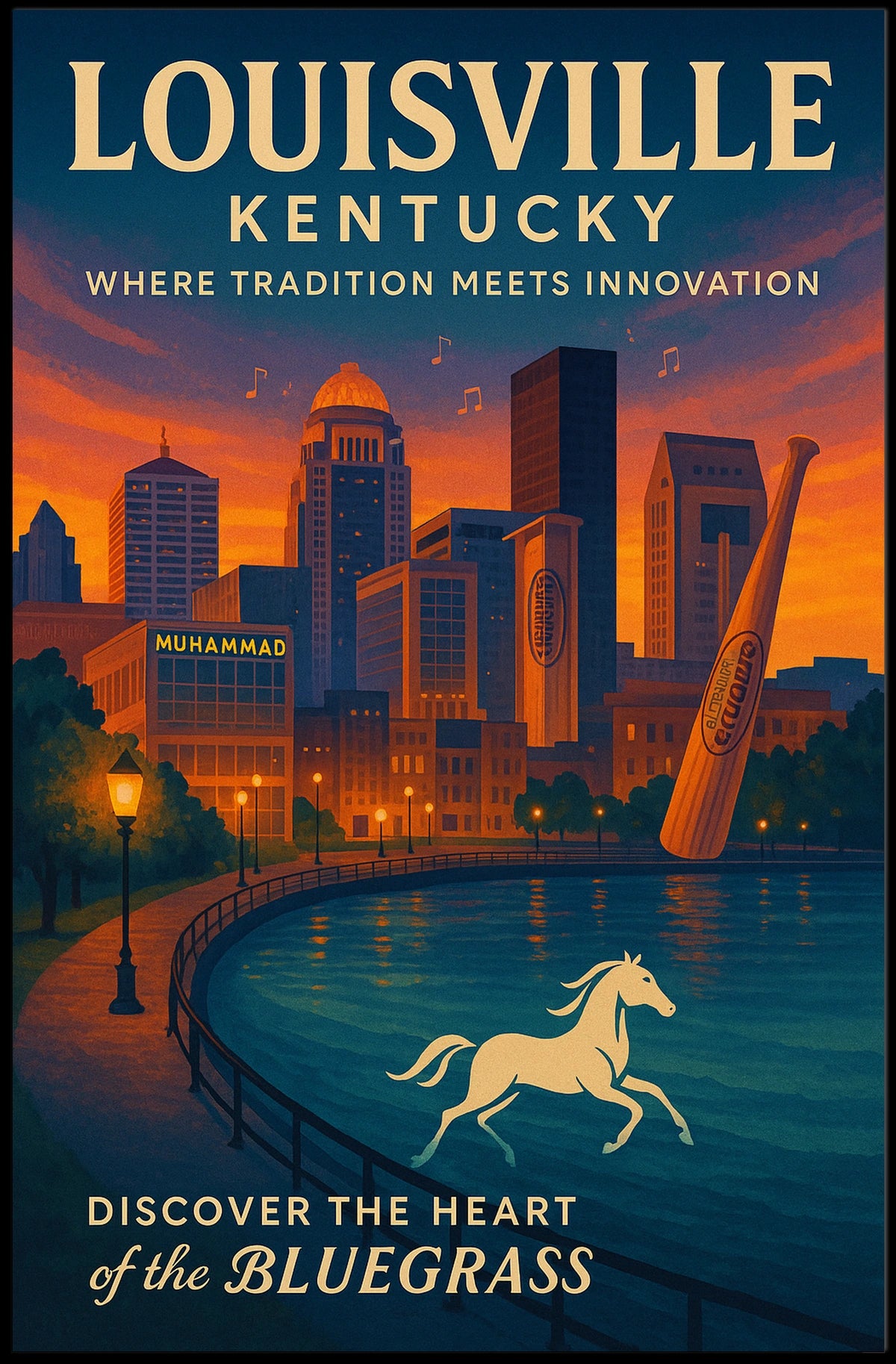 Louisville Where Tradition Meets Innovation Poster