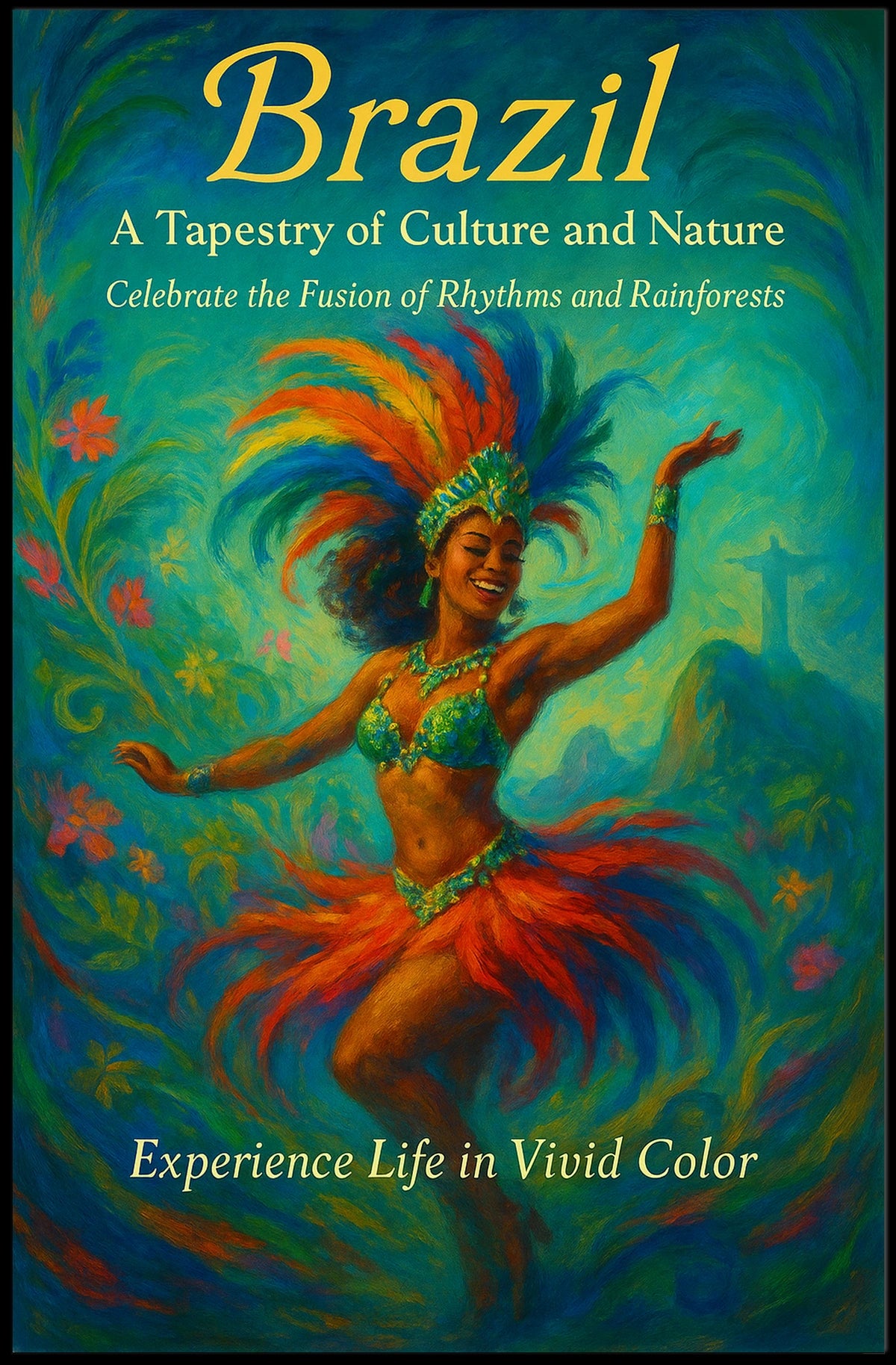 Brazil A Tapestry of Culture and Nature Poster