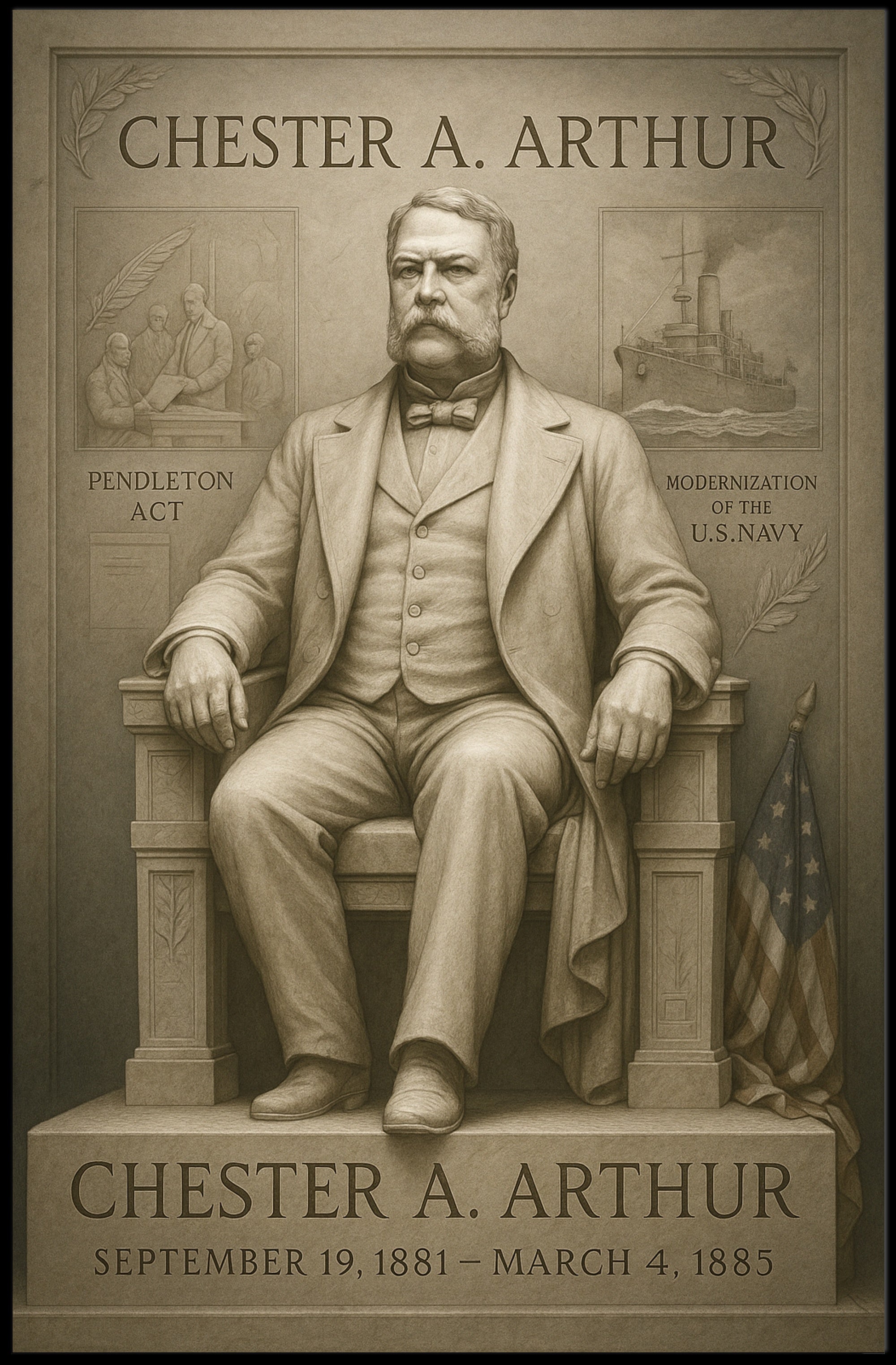 Chester A. Arthur 21st President Poster PosterGoat