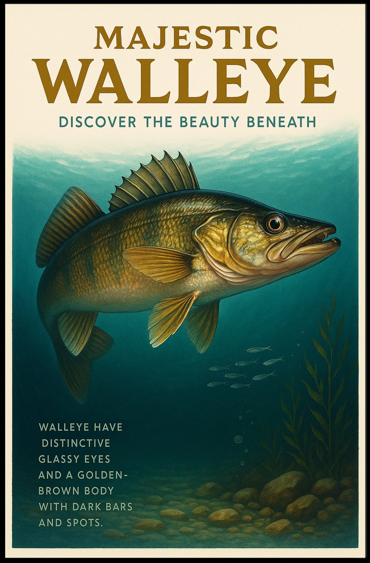 Majestic Walleye Poster