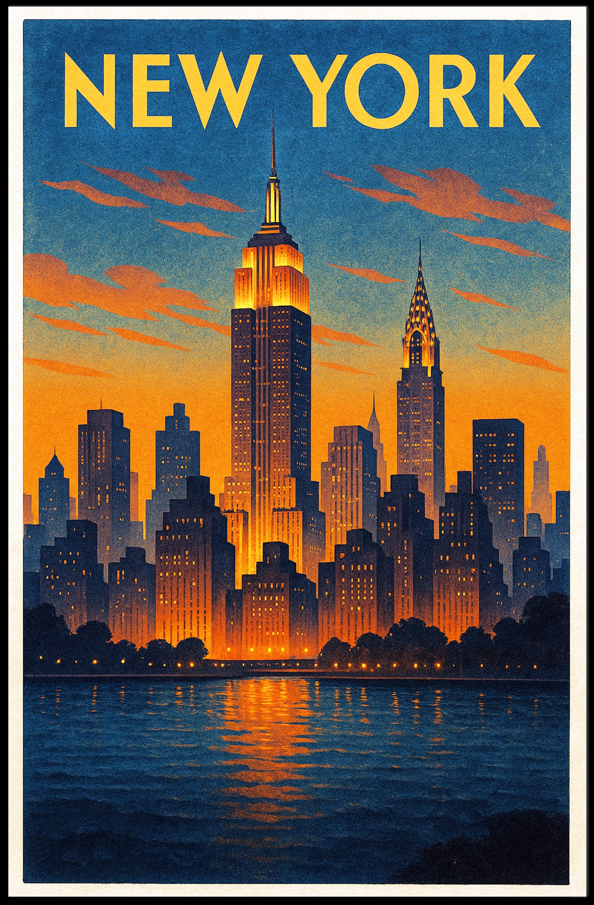 New York City Skyline Poster PosterGoat