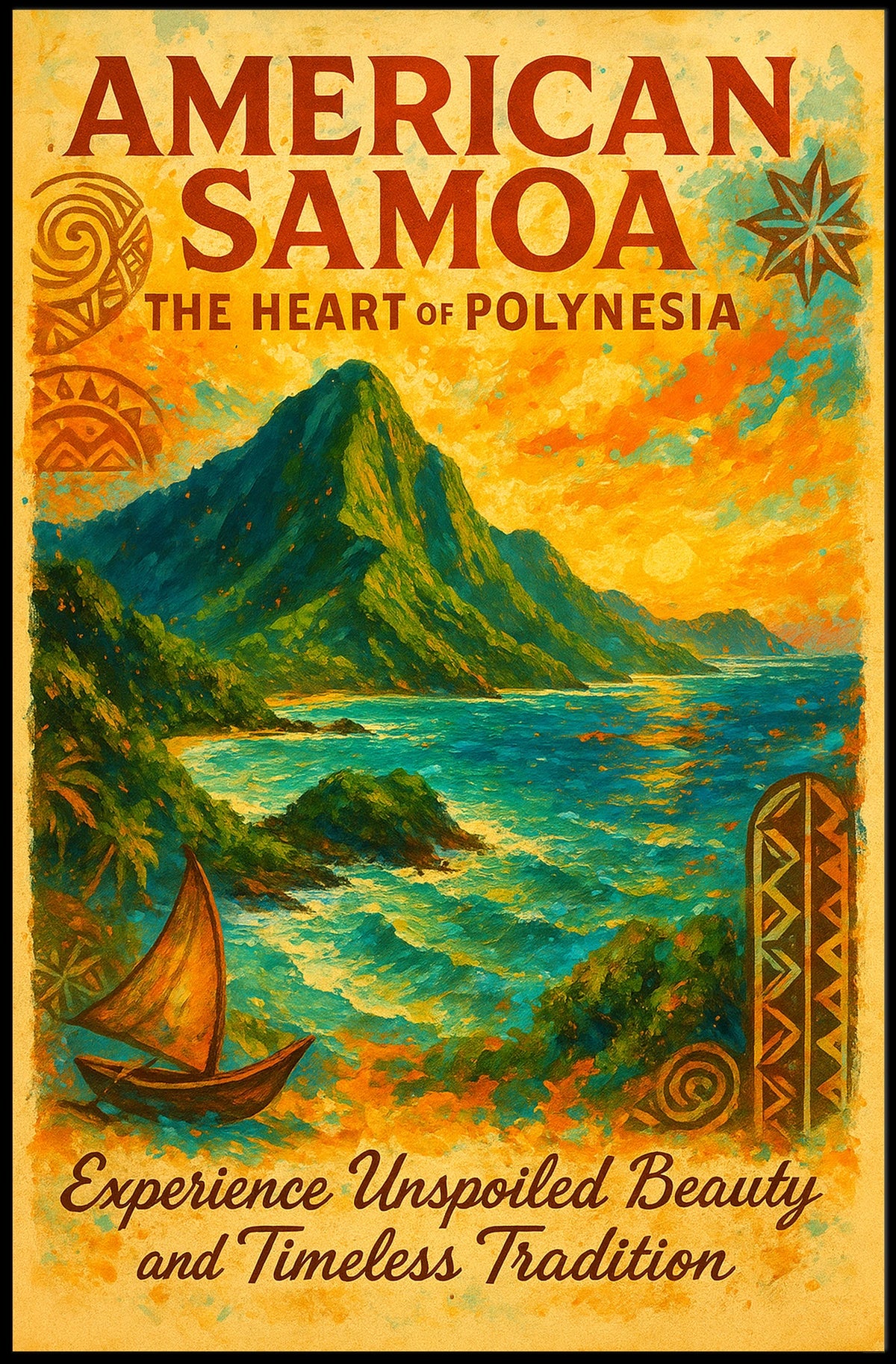 American Samoa The Heart of Polynesia Poster