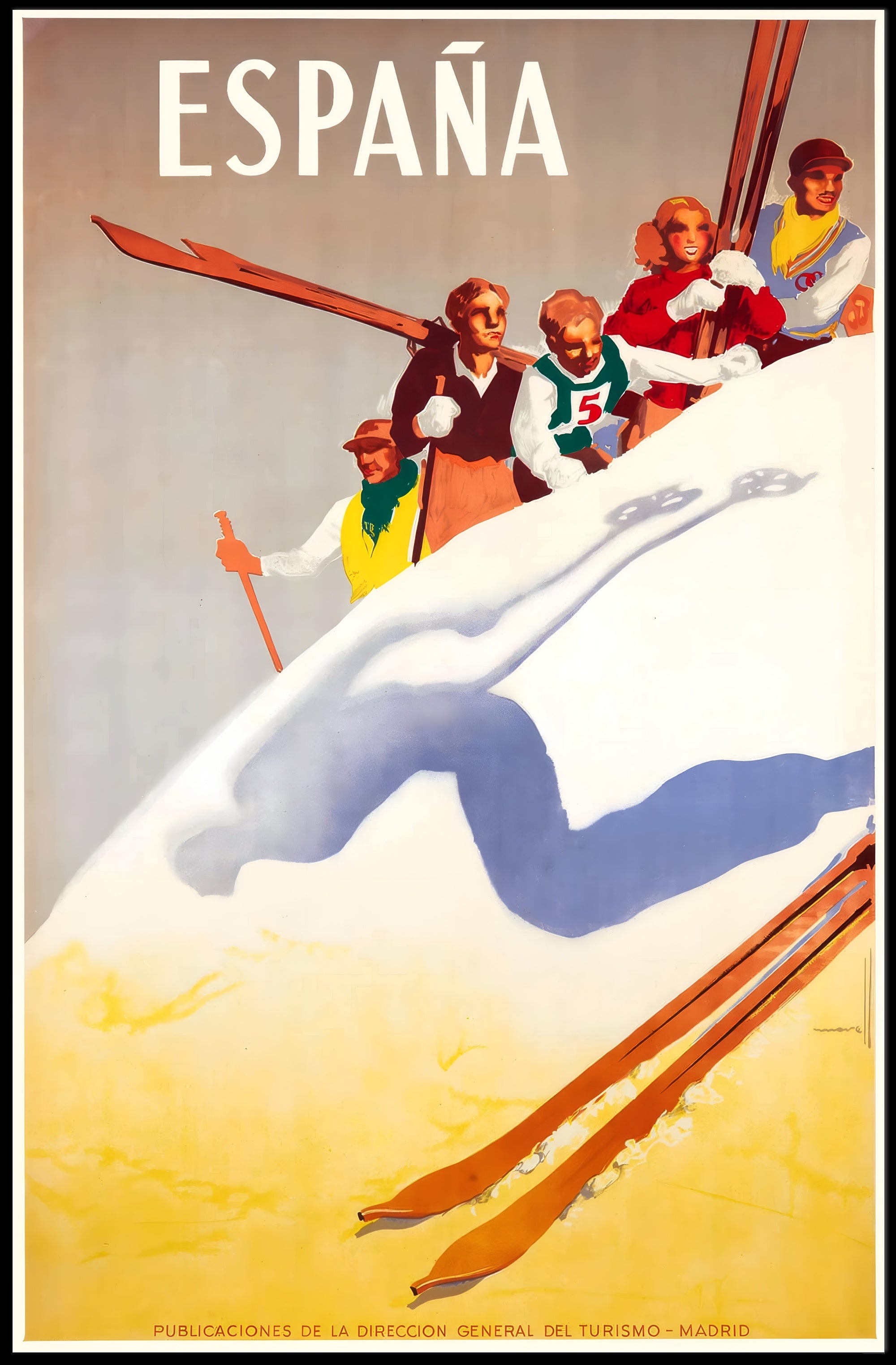 Skiing Adventures in Spain Poster PosterGoat
