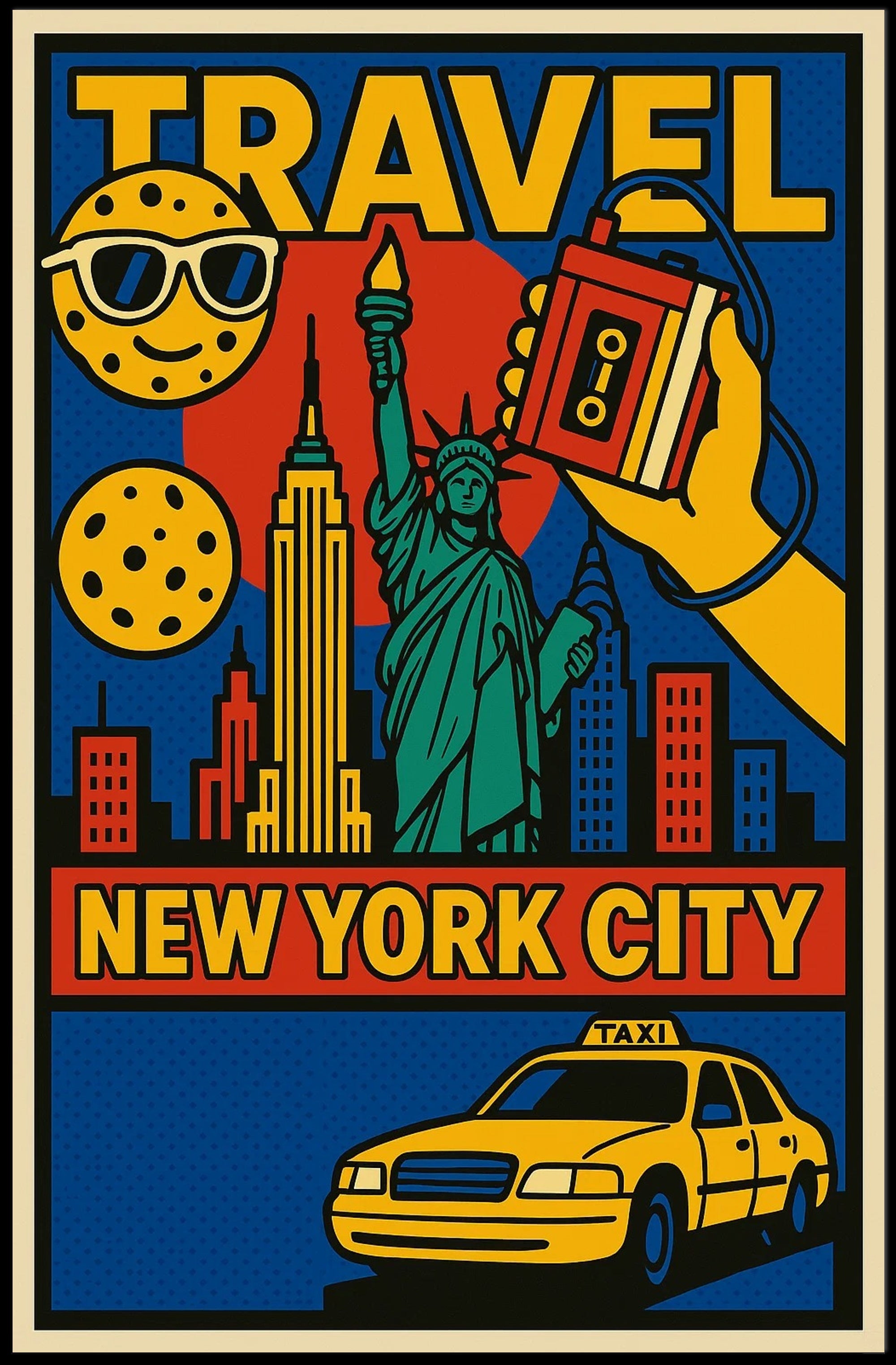 Statue of Liberty New York Travel Poster