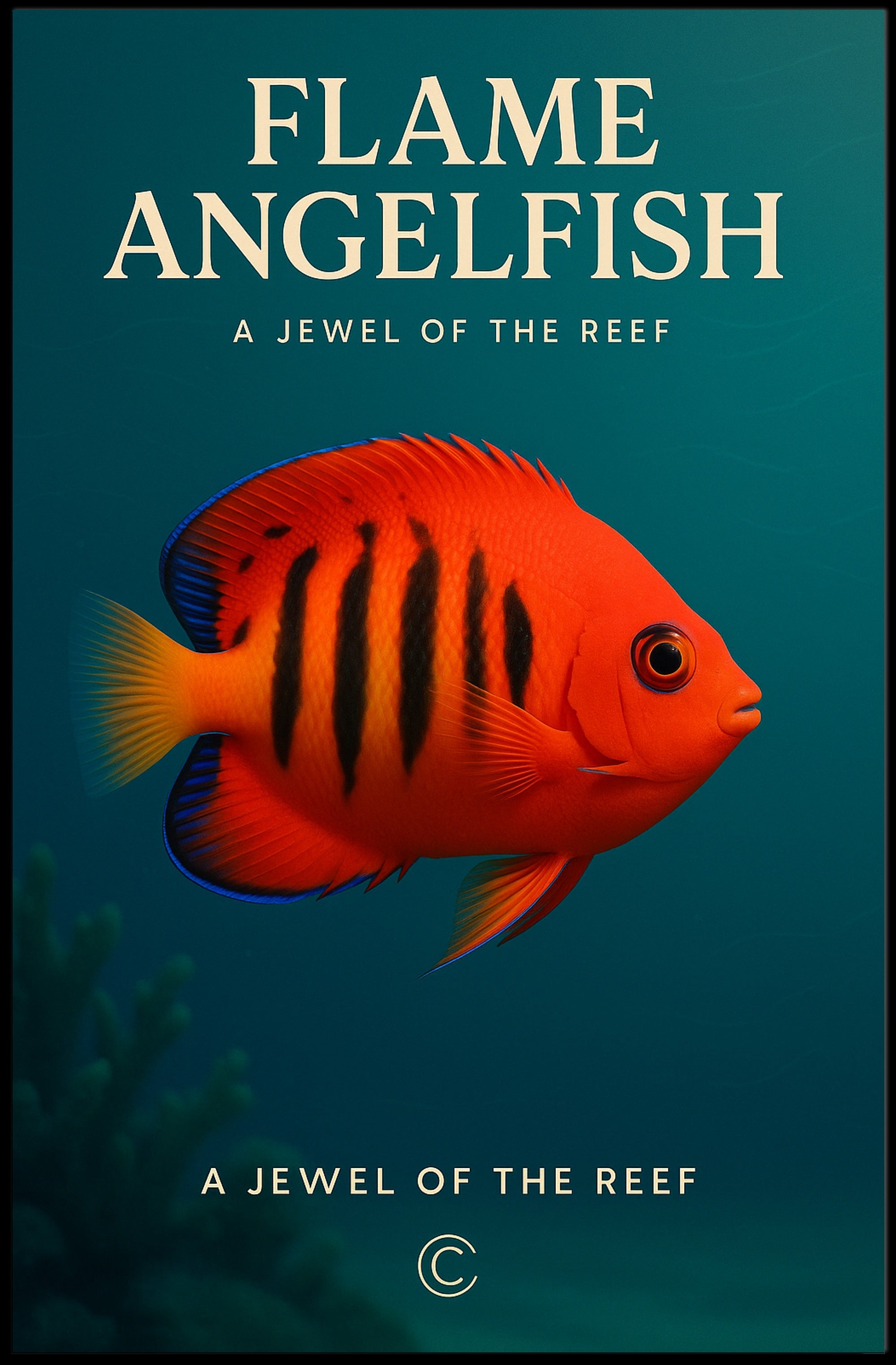 Flame Angelfish A Jewel of the Reef Poster PosterGoat