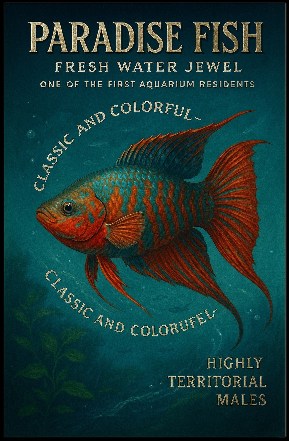 Paradise Fish Fresh Water Jewel Poster