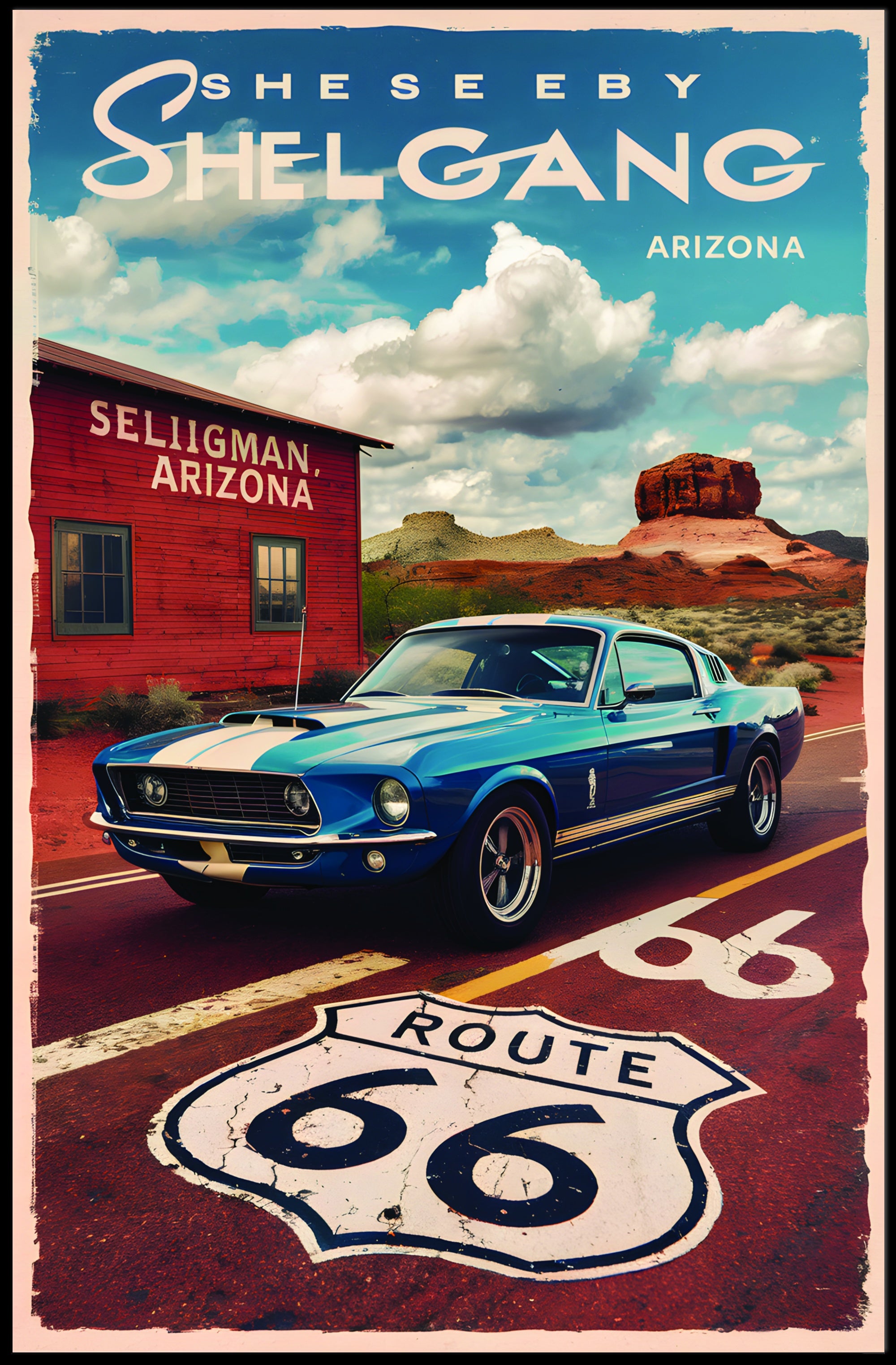 Journey Through Route 66 Poster