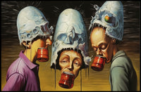 Skull-Helmets Surreal Fantasy Scene Art Poster