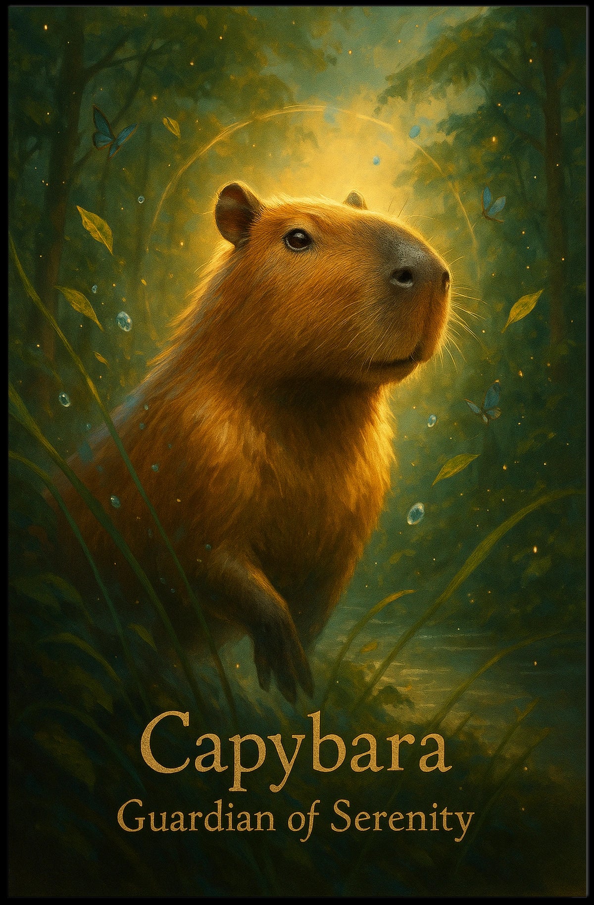 Capybara Guardian of Serenity Poster