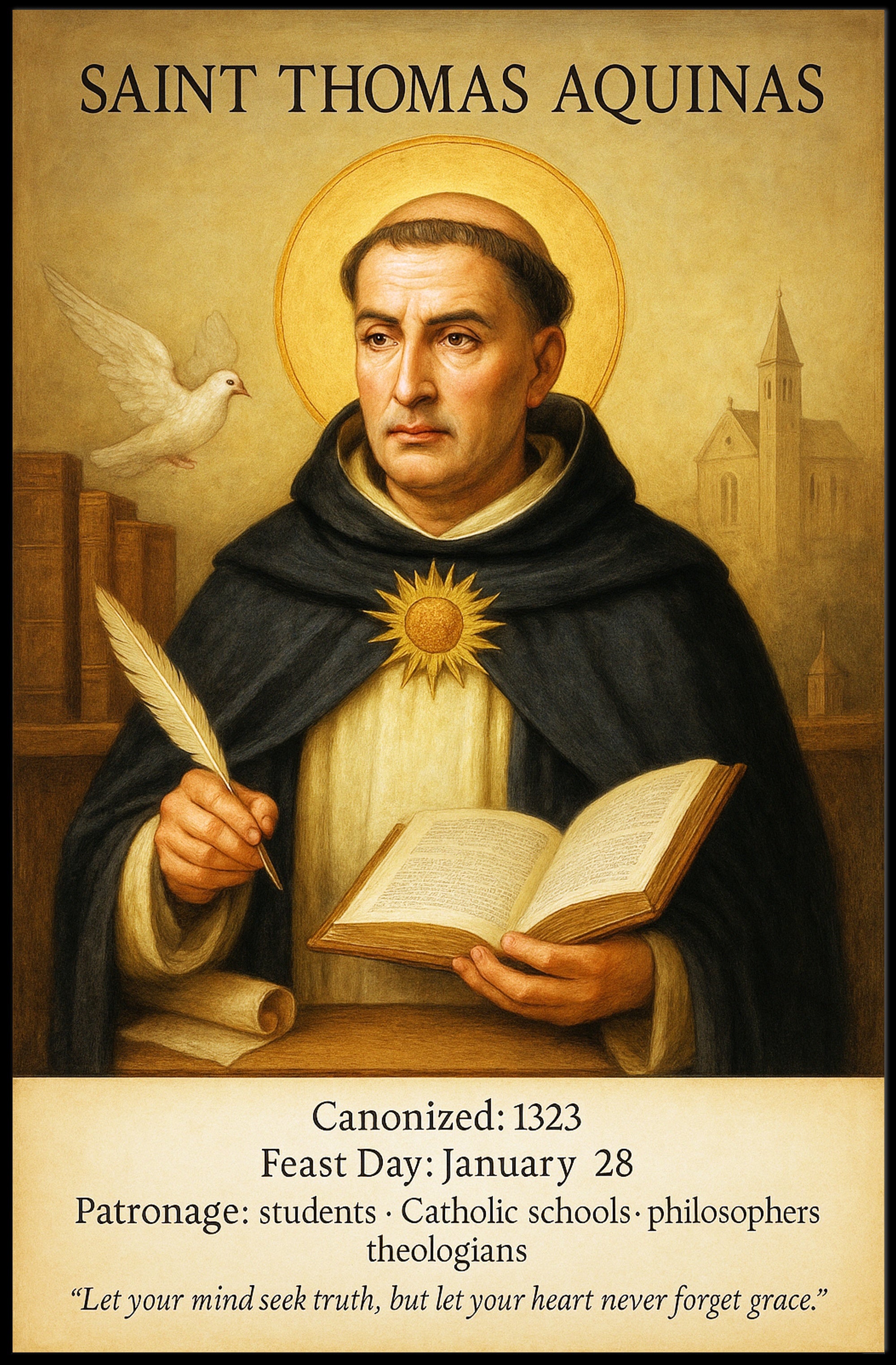 Saint Thomas Aquinas Poster PosterGoat