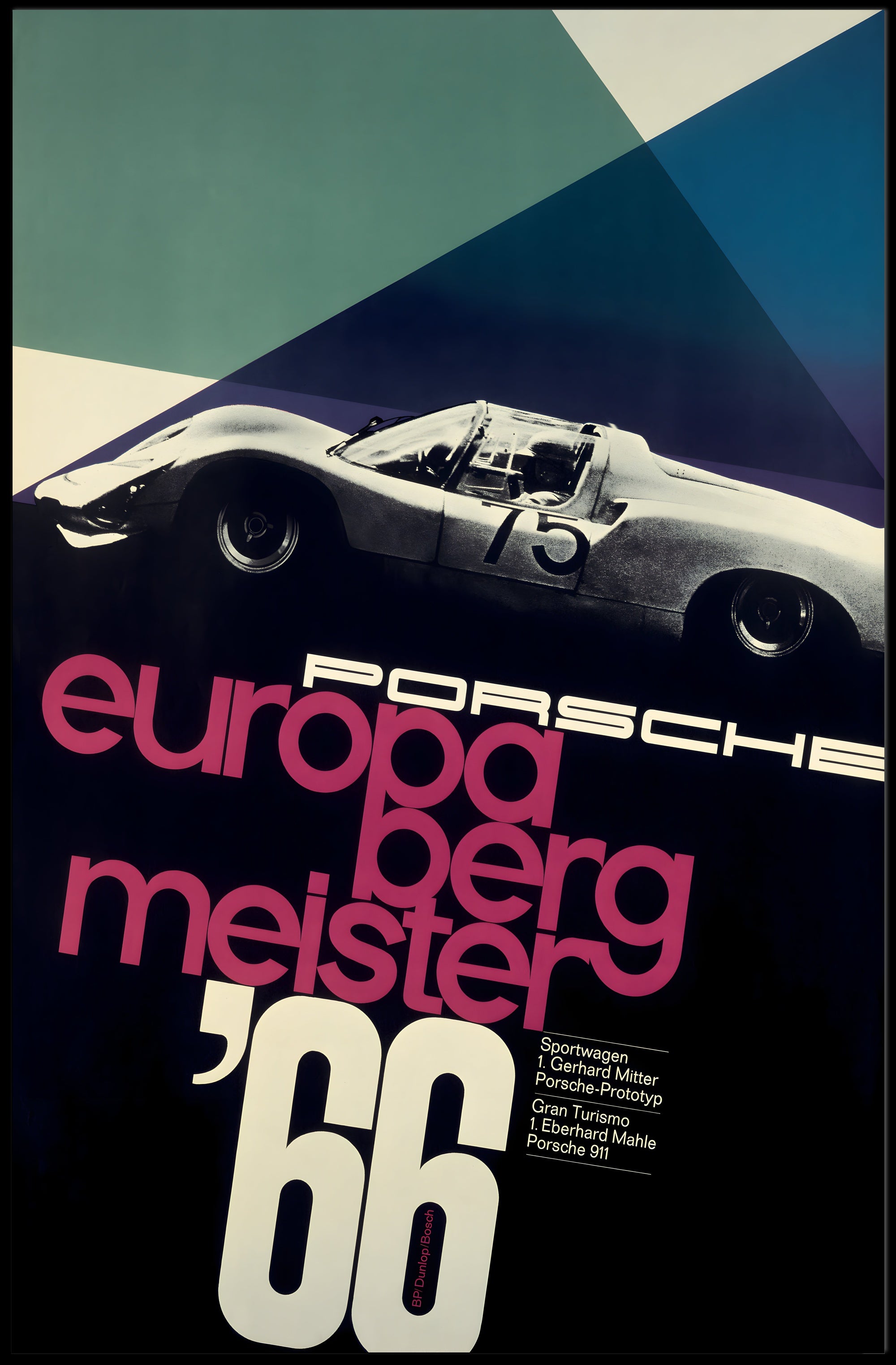 Porsche Europa Bergmeister '66 Poster