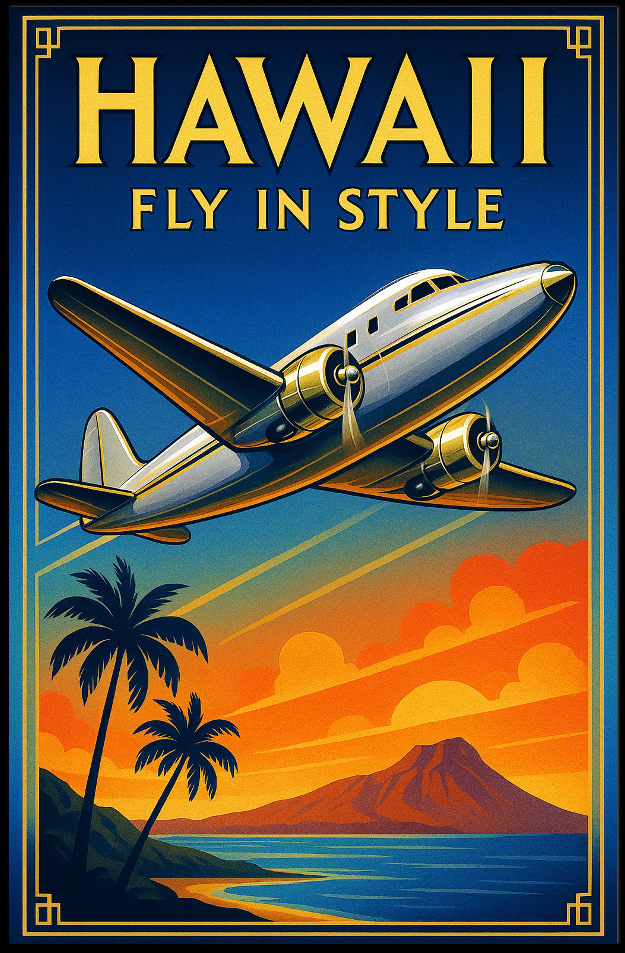 Hawaii Fly in Style Poster PosterGoat