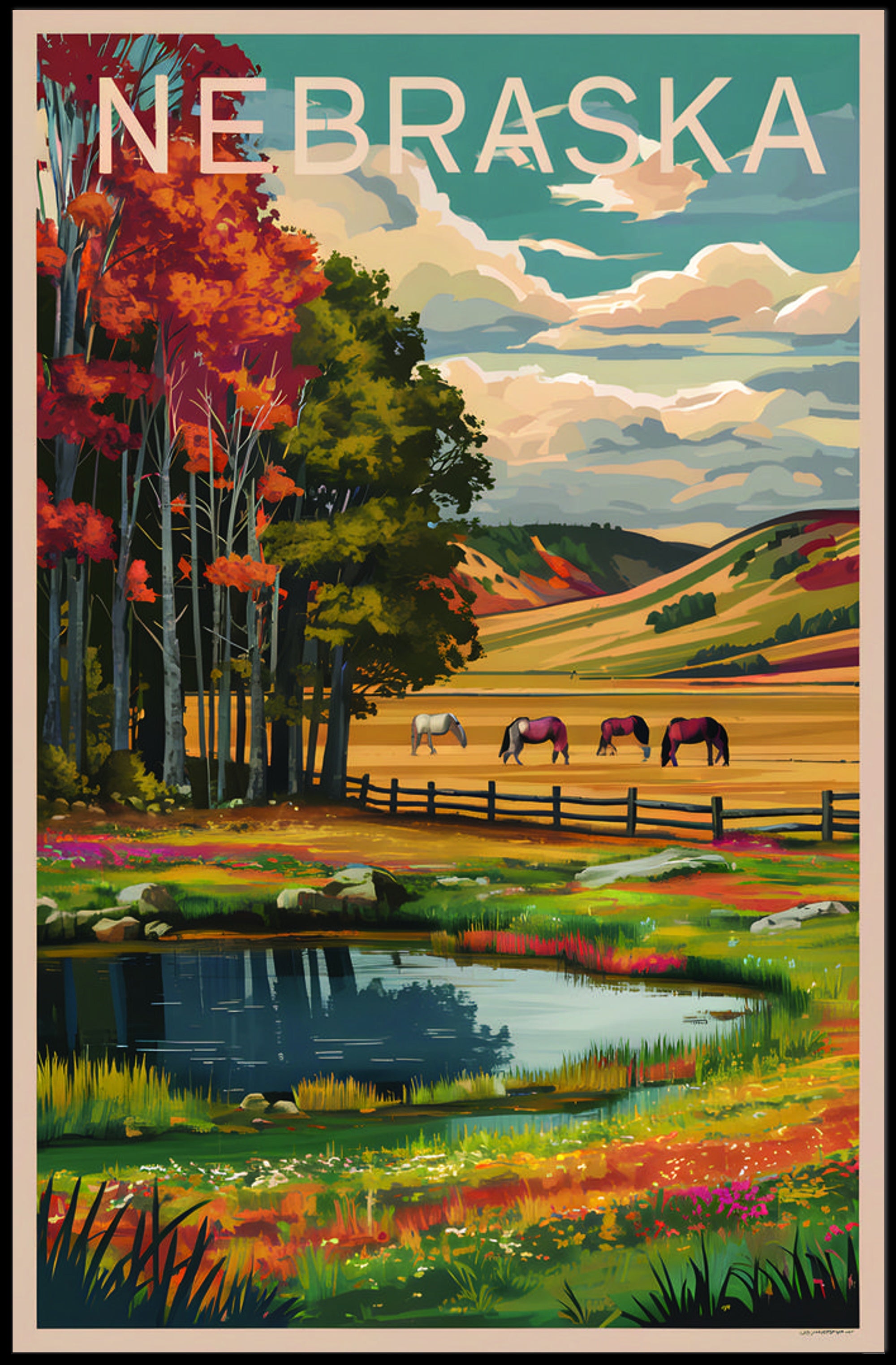 Nebraska Landscape Poster