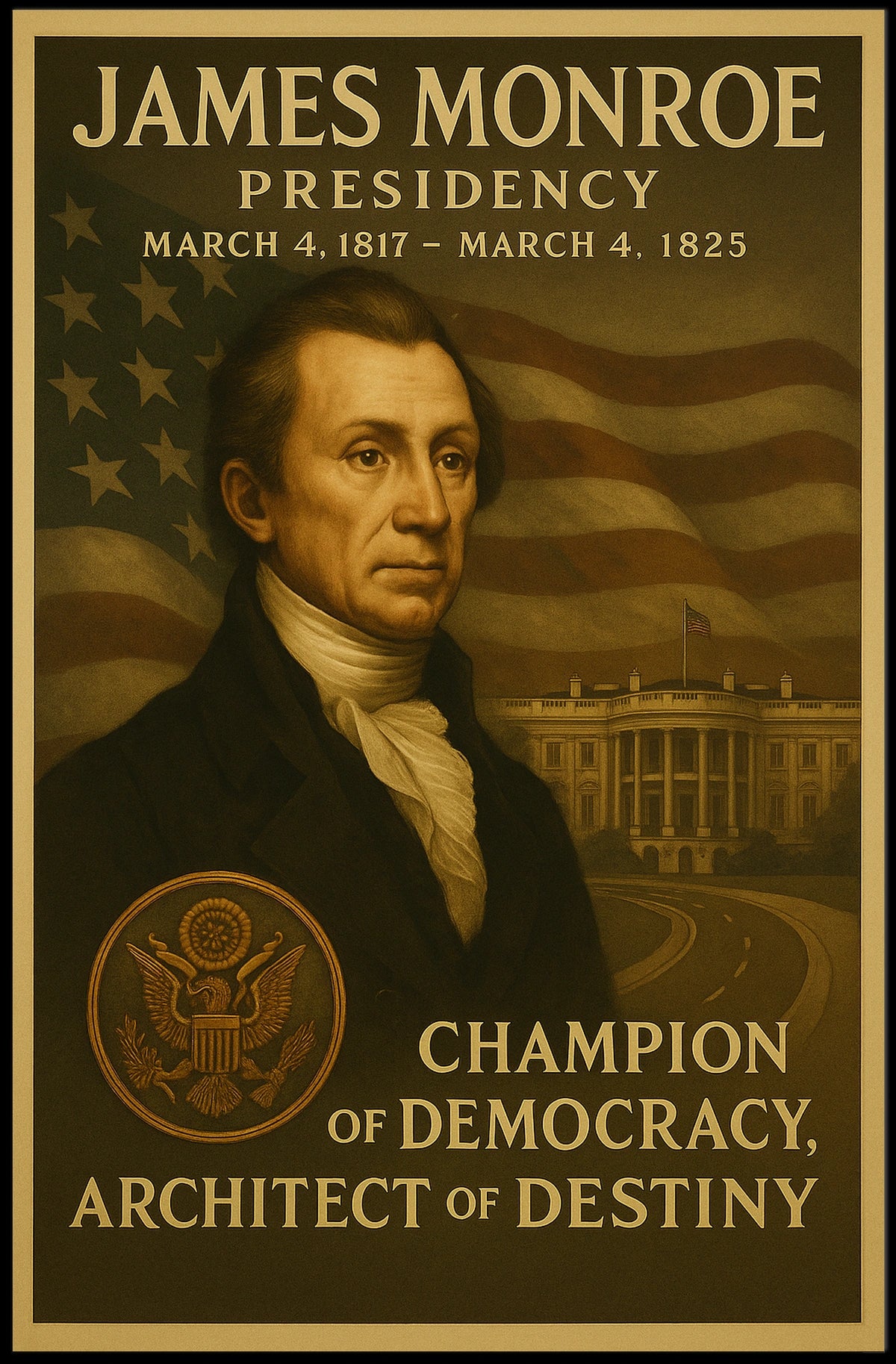 Leaderโs Legacy James Monroe Historical or Presidential Poster