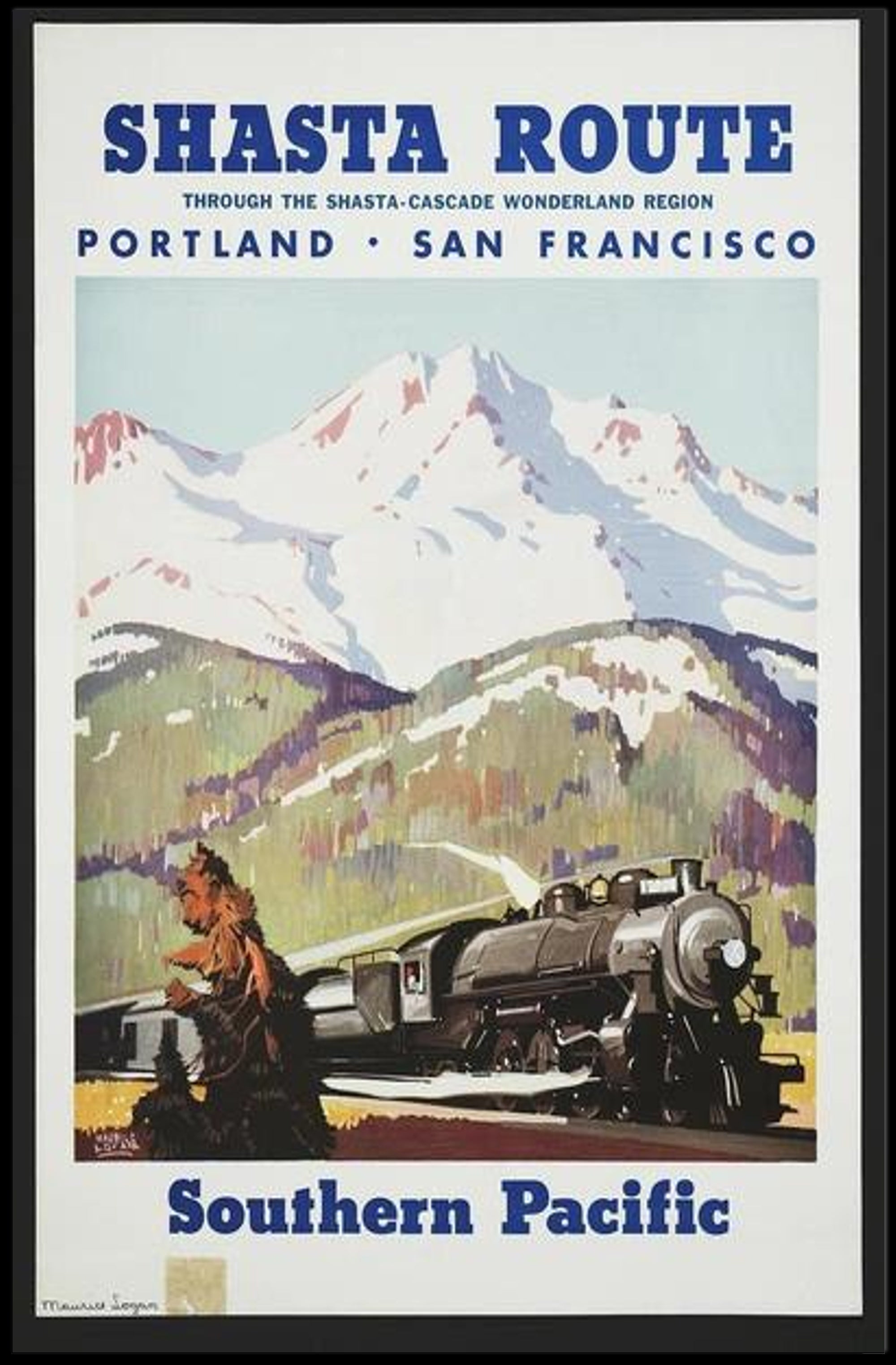 Shasta Route Travel Poster PosterGoat