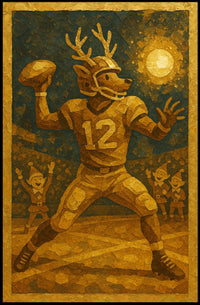 Reindeer Quarterback Number 12 Poster