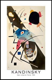 Kandinsky Zwei schwarze Flecke 1923 Poster
