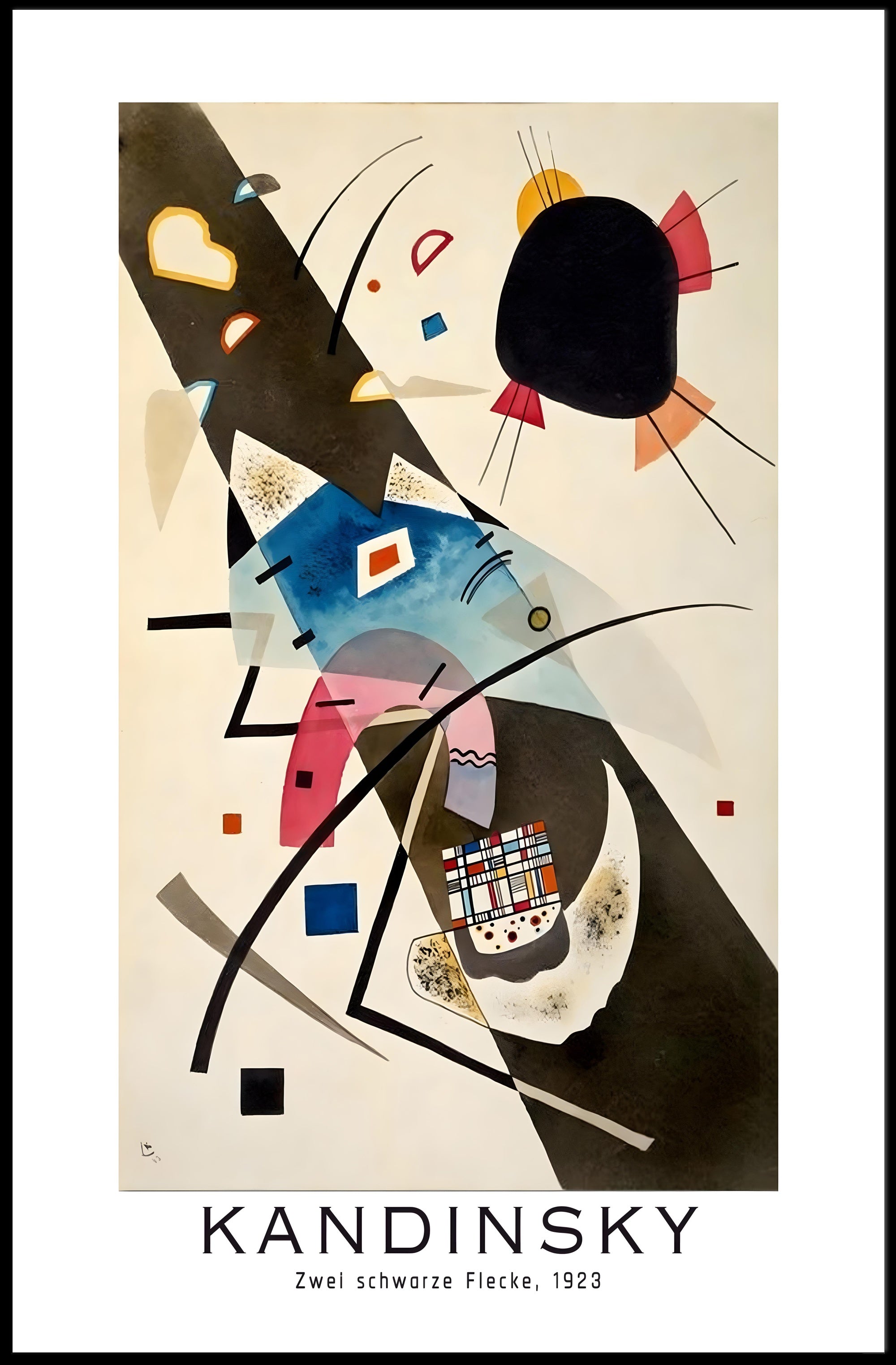 Kandinsky Zwei schwarze Flecke 1923 Poster