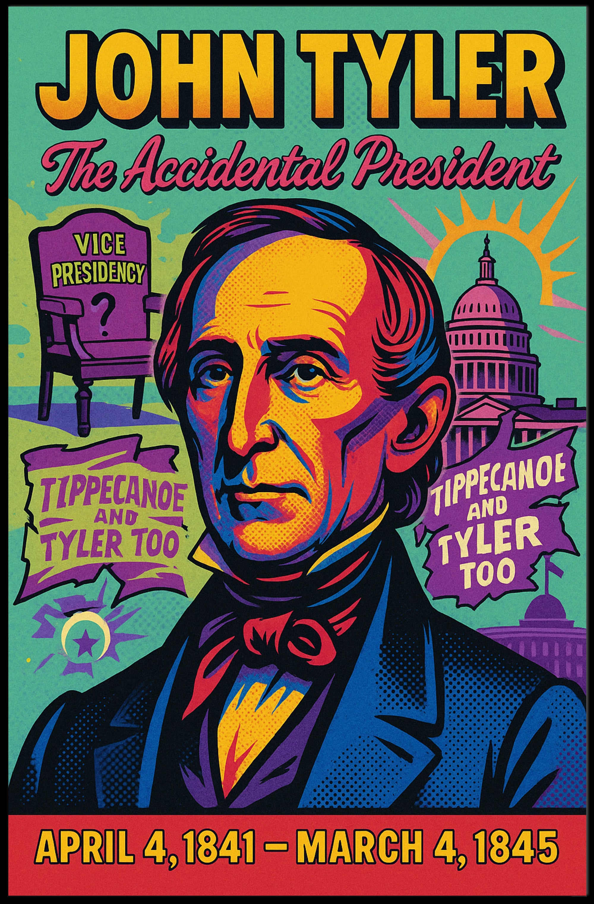 John Tyler The Accidental President Poster PosterGoat
