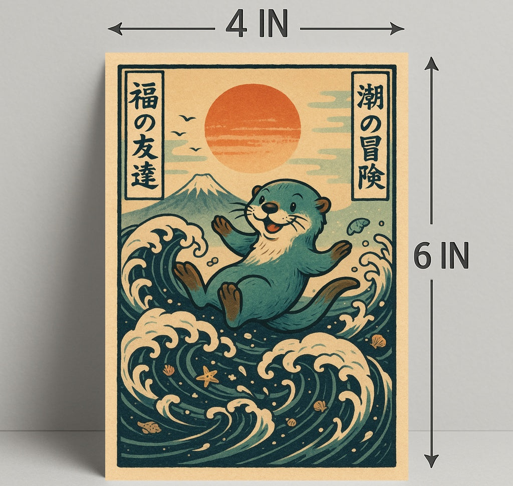 Otters Ocean Adventure Poster PosterGoat